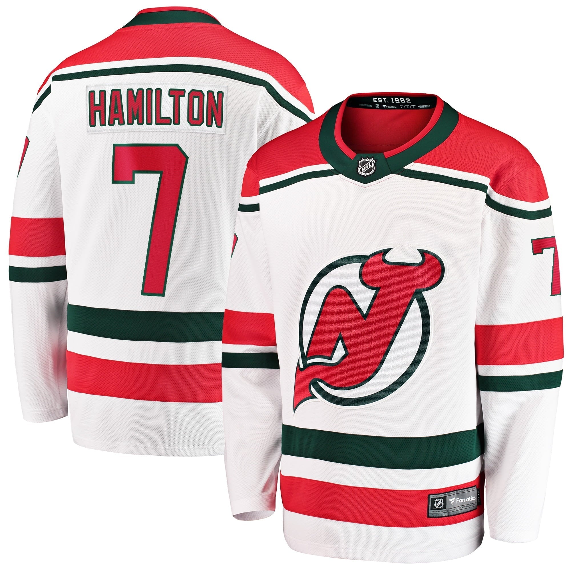 Men's Fanatics Branded Dougie Hamilton White New Jersey Devils 2022/23 Heritage Premier Breakaway Jersey - vstockx