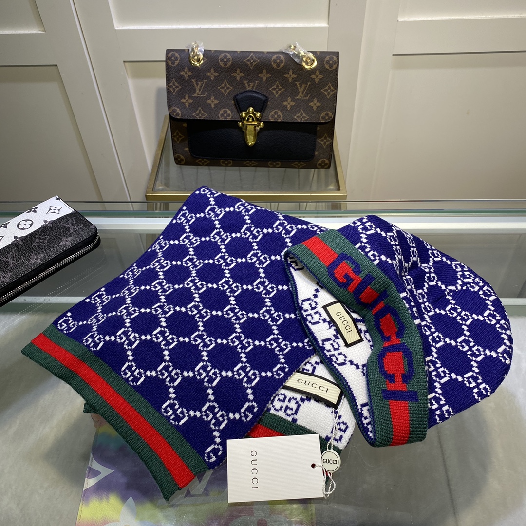 Hat & Scarf Gucci 1 - vstockx