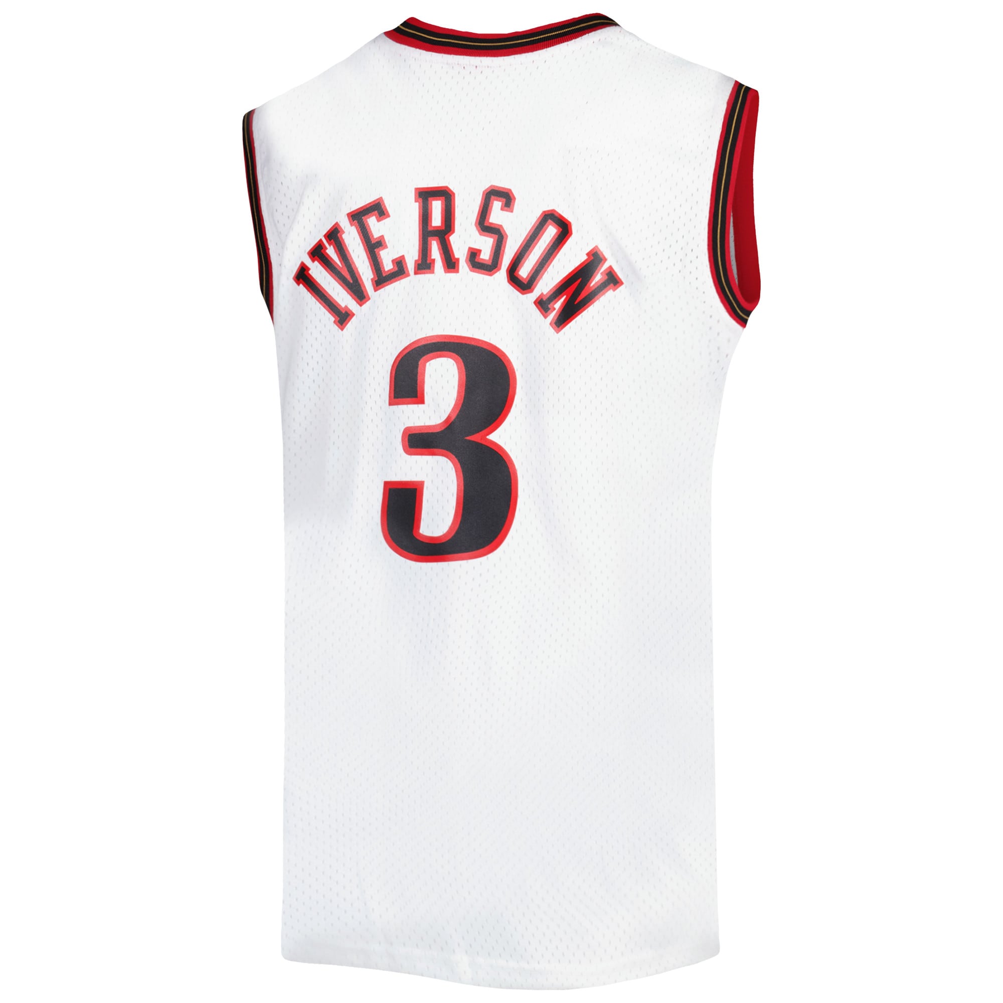 Allen Iverson Philadelphia 76ers Mitchell & Ness Big & Tall Hardwood Classics 1996/97 Swingman Jersey - White - vstockx