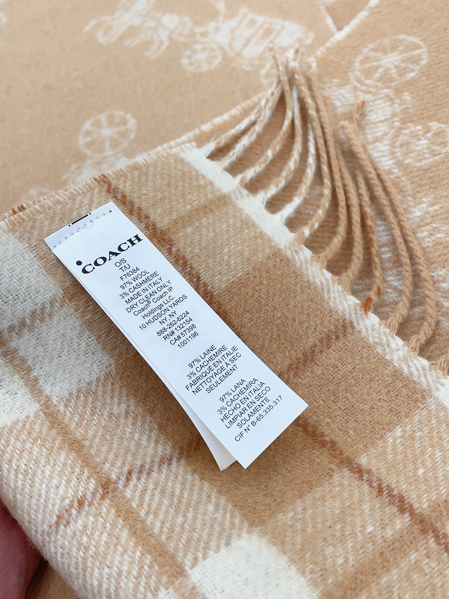 Streetwear Scarf COACH 328785 SIZE:190×30cm - vstockx