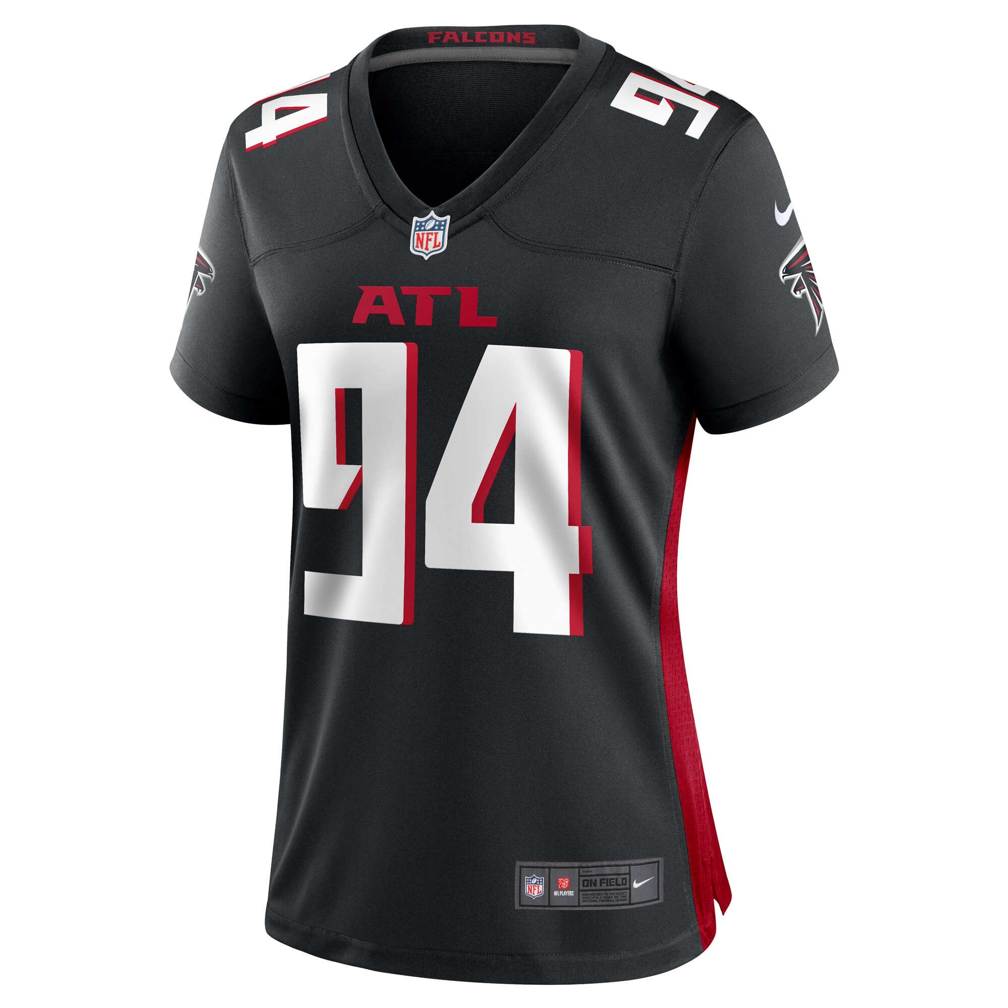 Albert Huggins Atlanta Falcons Nike Women's Team Game Jersey - Black - vstockx