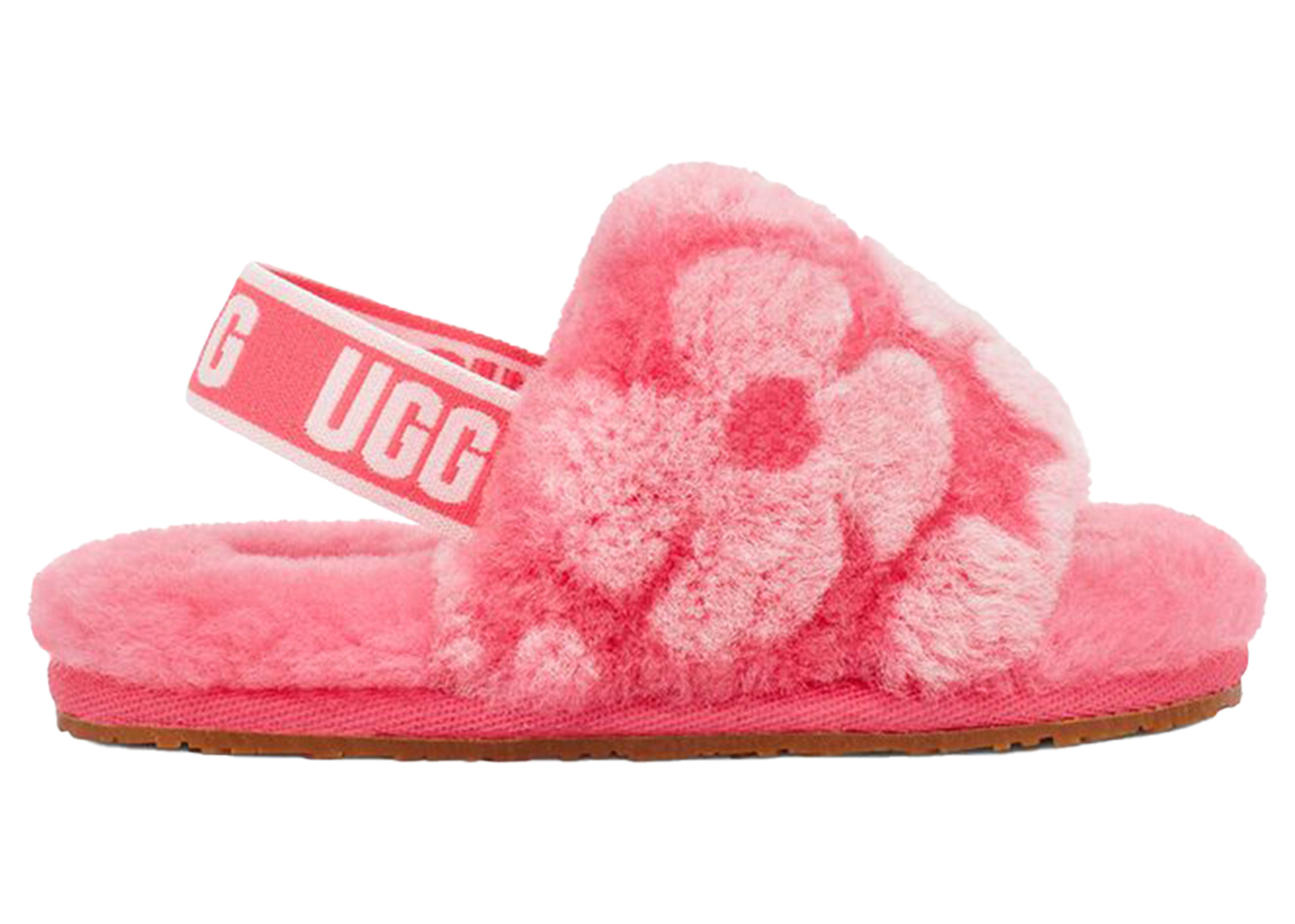 UGG Fluff Yeah Slide Poppy Strawberry (Toddler) - vstockx
