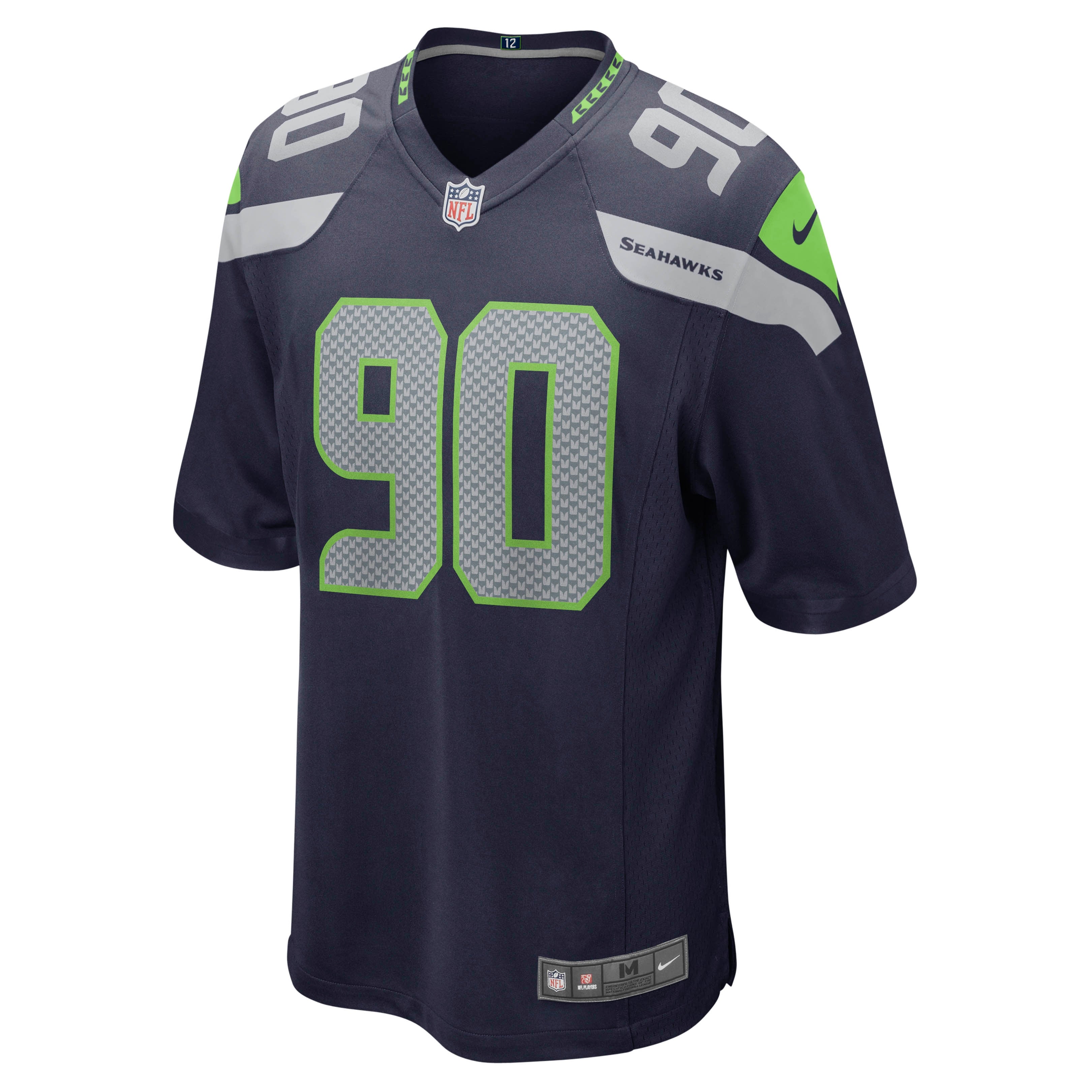 Men's Nike Bryan Mone College Navy Seattle Seahawks Game Jersey - vstockx