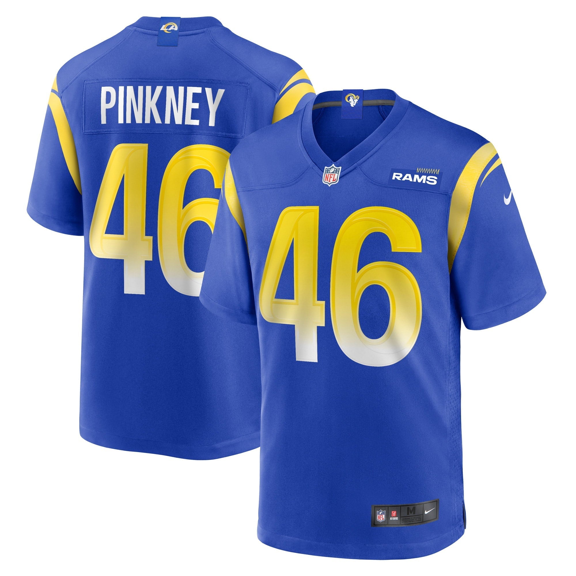 Men's Nike Jared Pinkney Royal Los Angeles Rams Game Player Jersey - vstockx