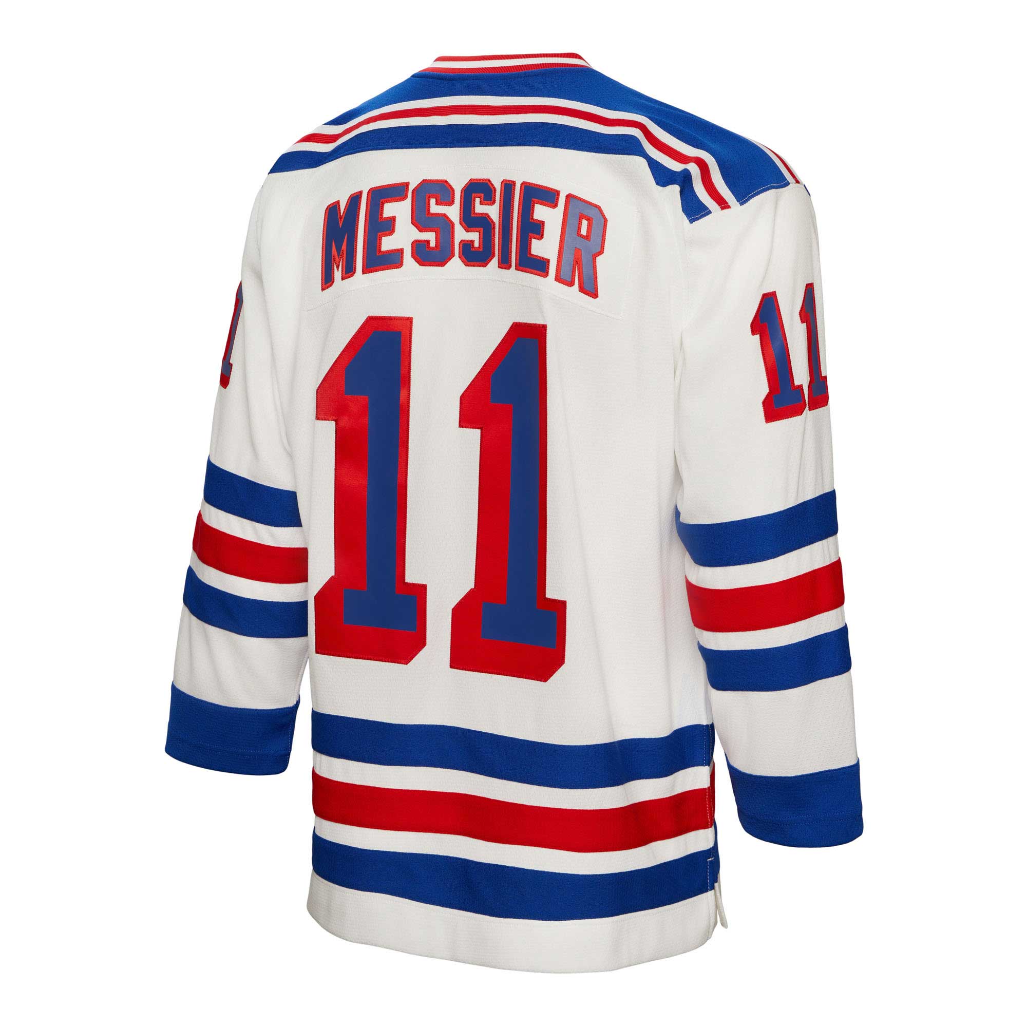 Mark Messier New York Rangers Mitchell & Ness 1993/94 Captain Patch Blue Line Player Jersey - White - vstockx