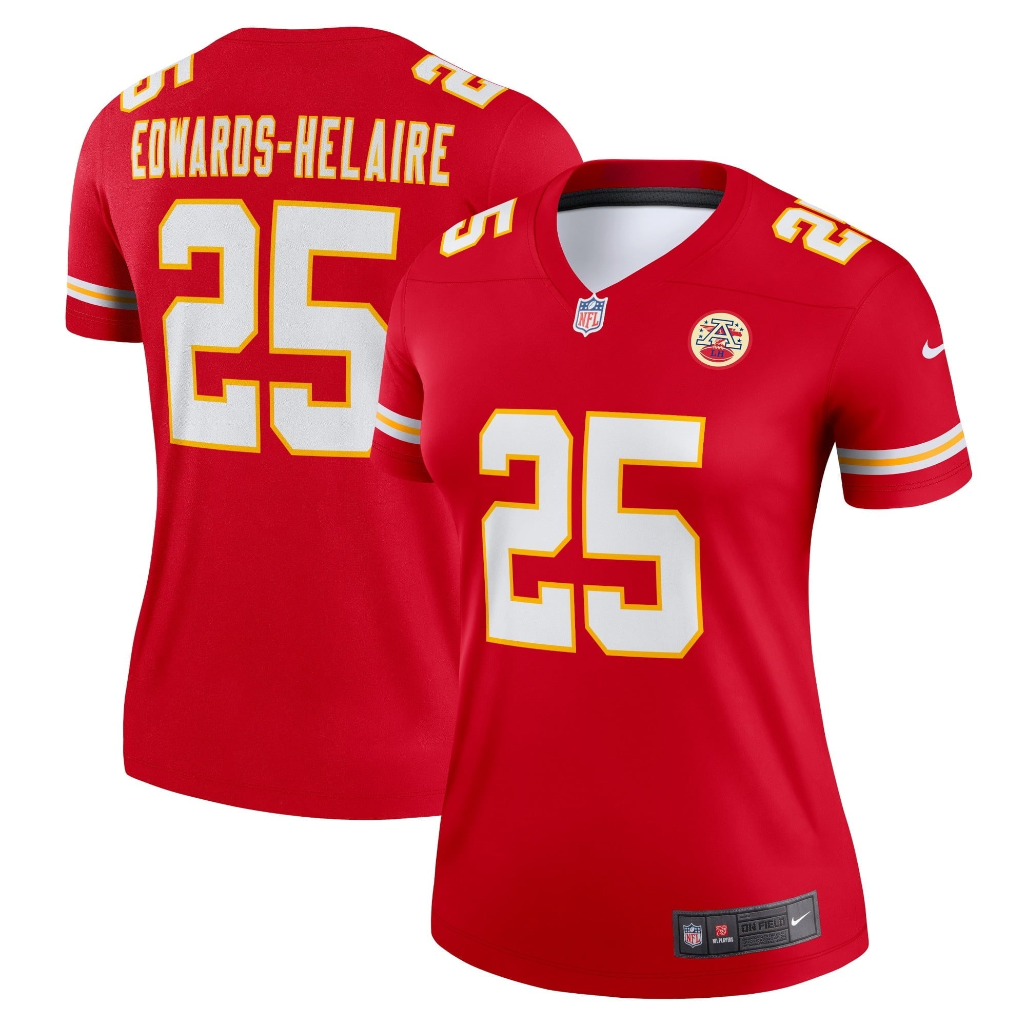 Women's Nike Clyde Edwards-Helaire Red Kansas City Chiefs Legend Jersey - vstockx