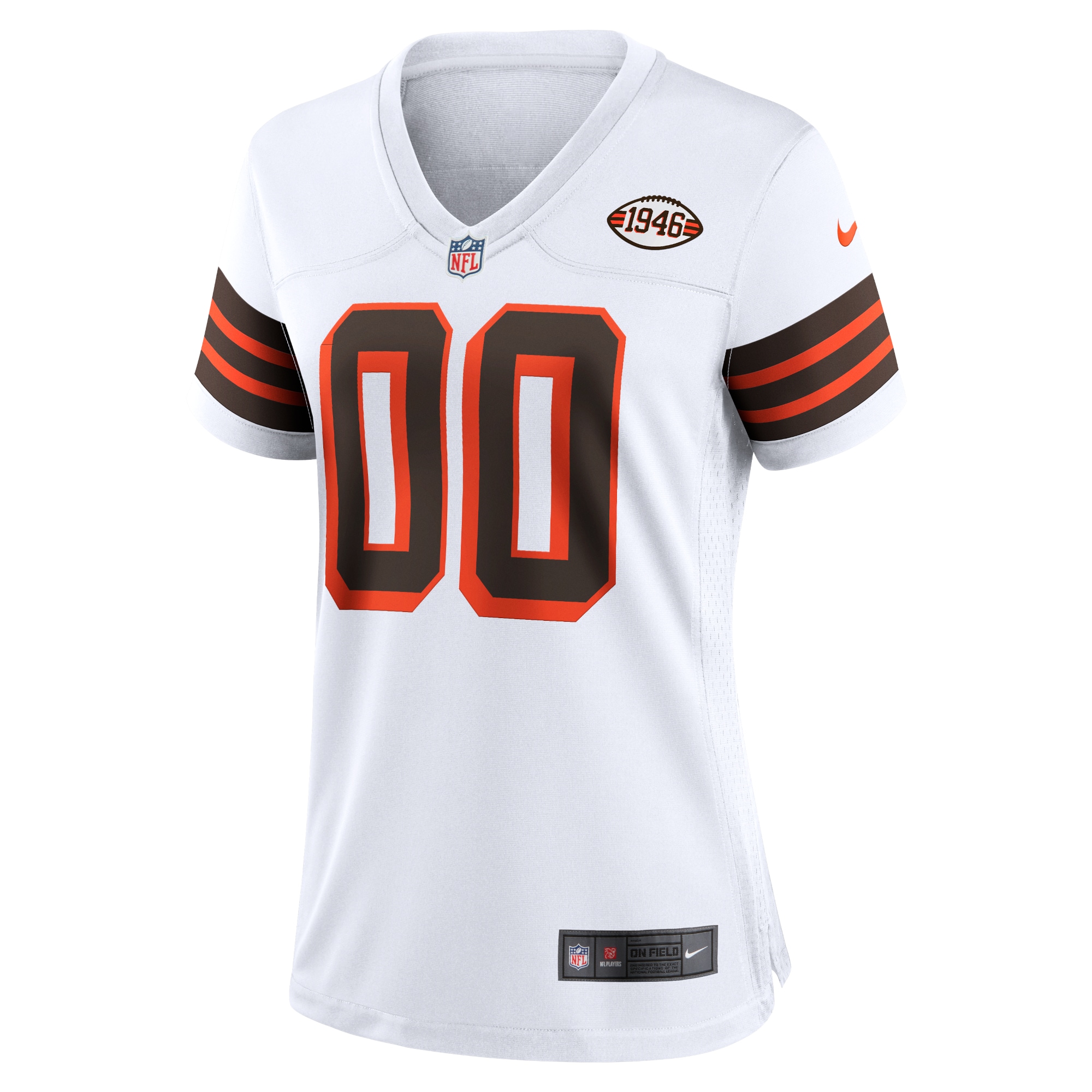 Cleveland Browns Nike Women's 1946 Collection Alternate Custom Jersey - White - vstockx