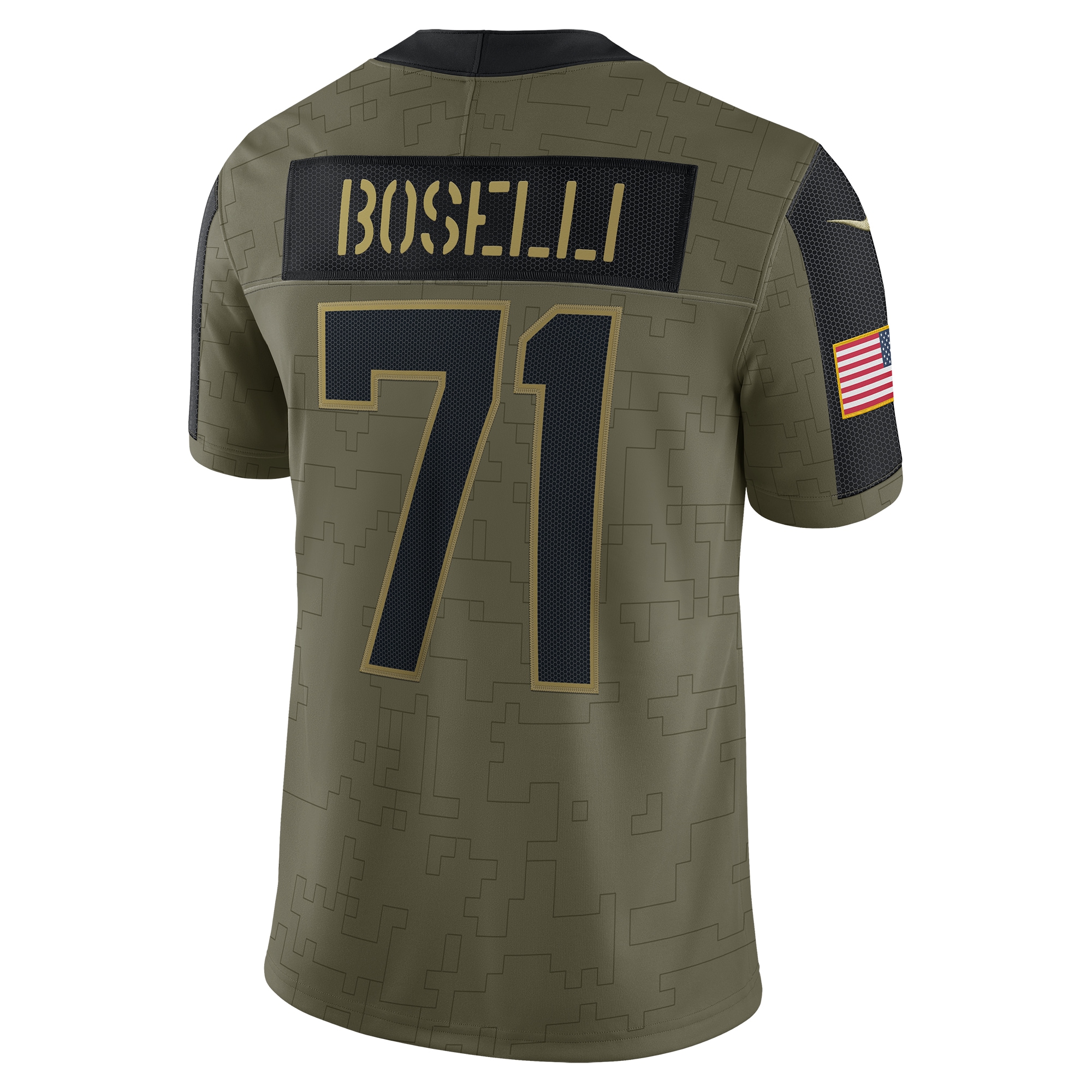 Tony Boselli Jacksonville Jaguars Nike 2021 Salute To Service Retired Player Limited Jersey - Olive - vstockx