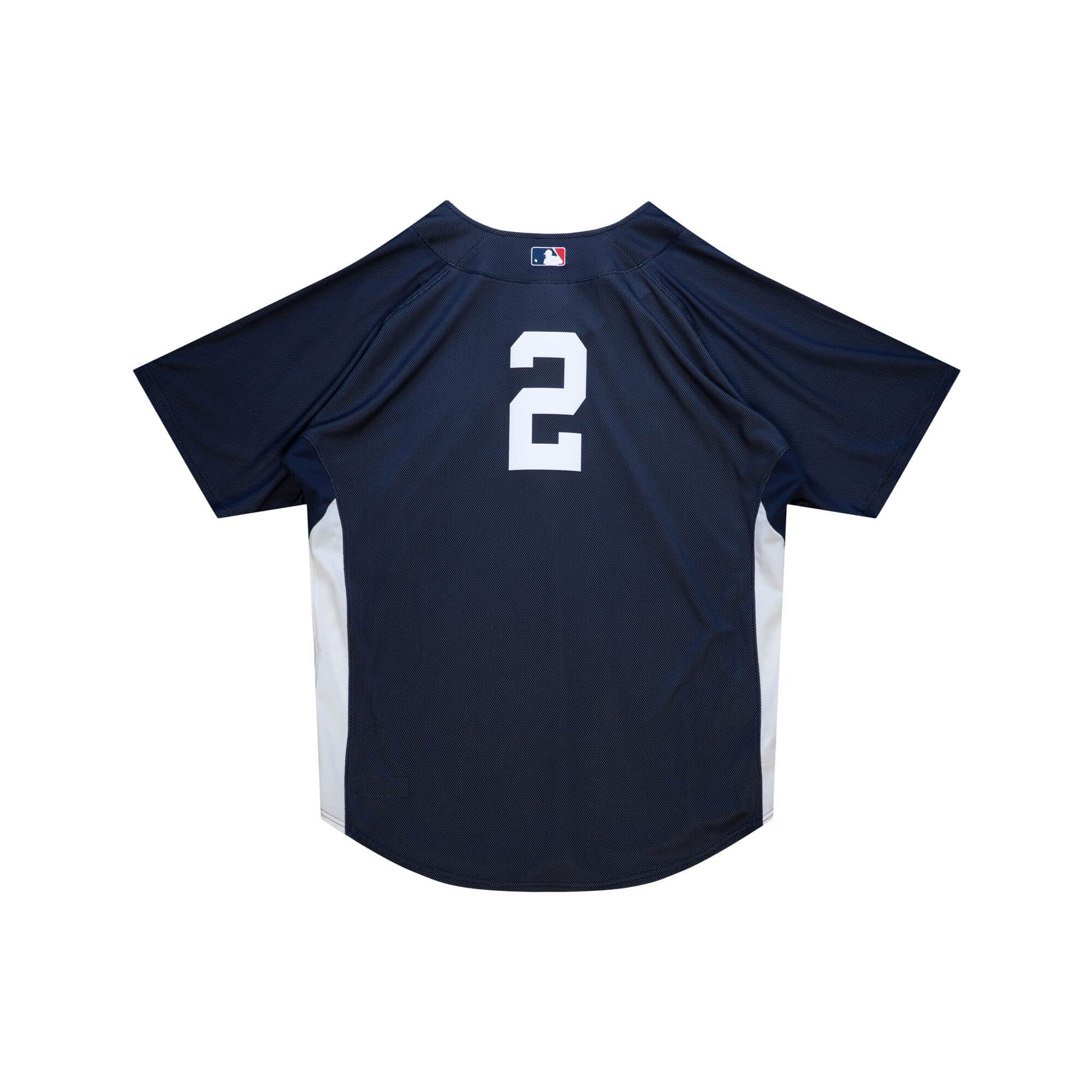 Authentic Derek Jeter New York Yankees 2009 BP Jersey - vstockx