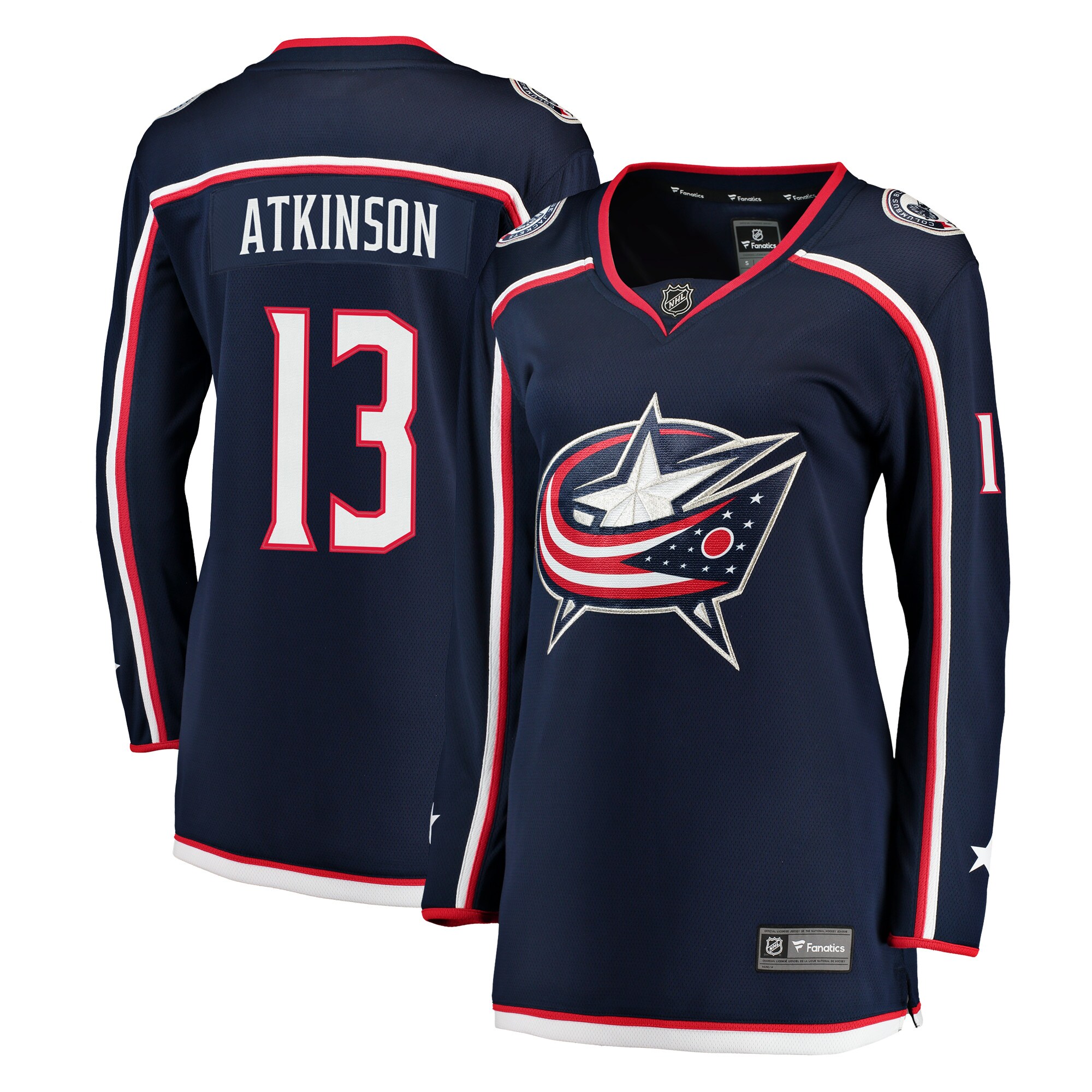 Cam Atkinson Columbus Blue Jackets Fanatics Branded Women's Breakaway Jersey - Navy - vstockx