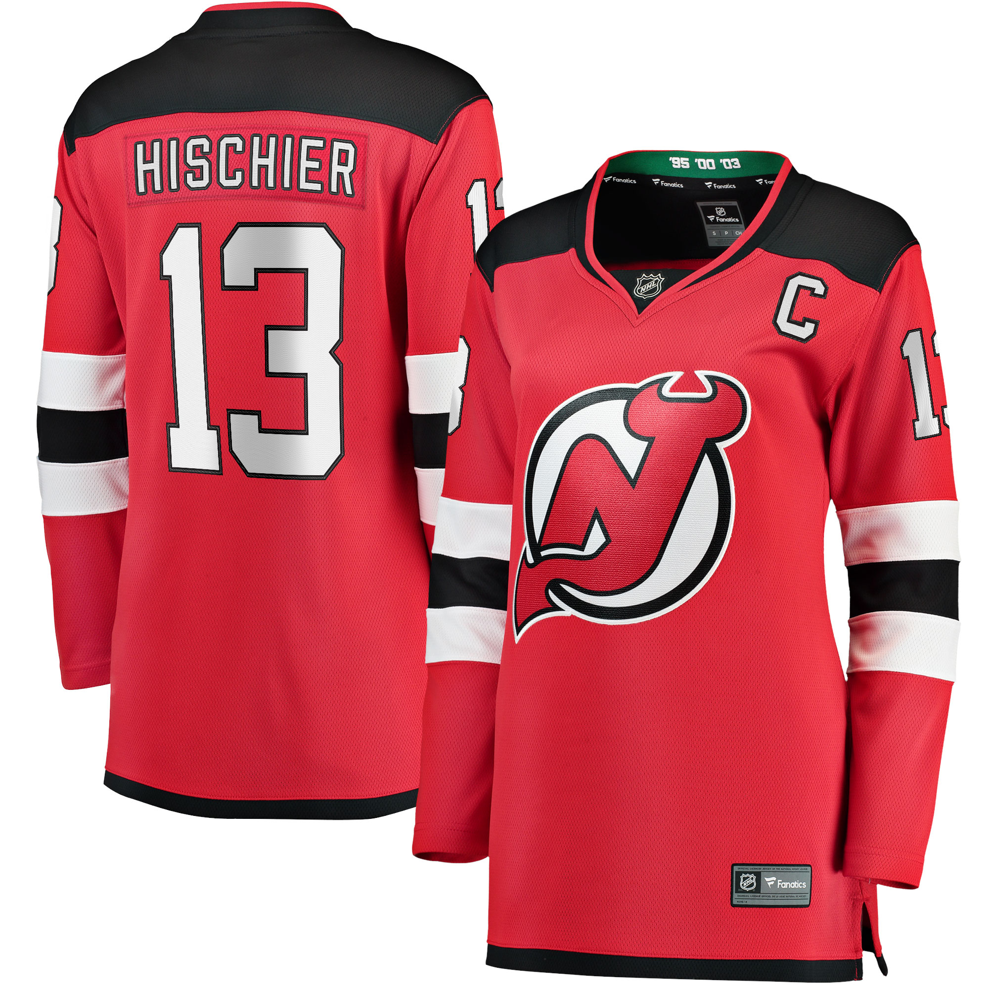 Nico Hischier New Jersey Devils Fanatics Branded Women's Home Premier Breakaway Player Jersey - Red - vstockx