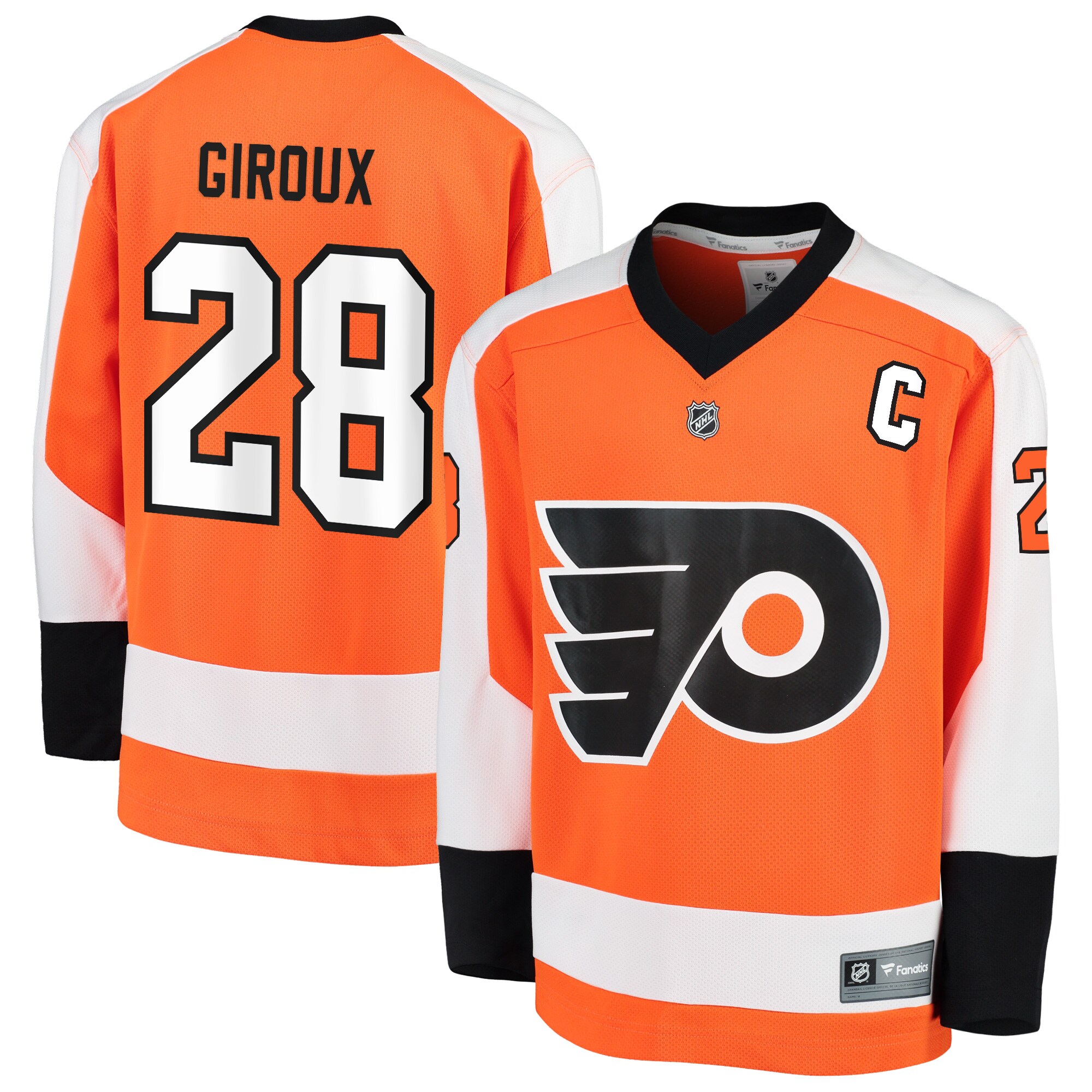 Claude Giroux Philadelphia Flyers Fanatics Branded Youth Replica Player Jersey - Orange - vstockx