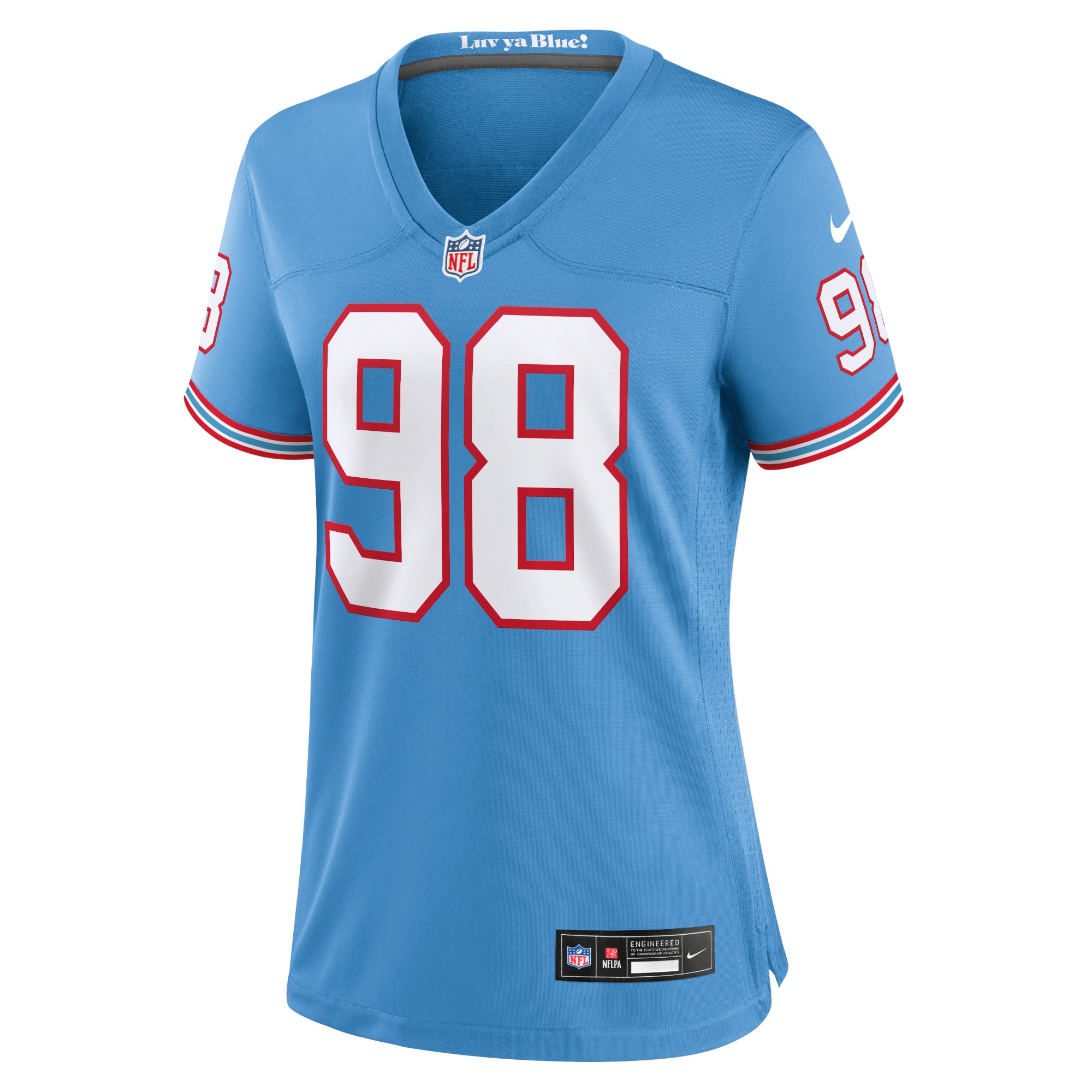Jeffery Simmons Tennessee Titans Nike Women's Player Jersey - Light Blue - vstockx