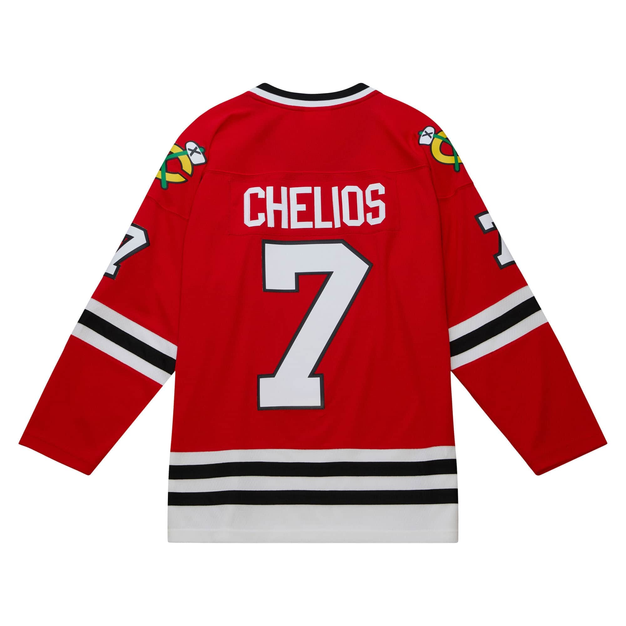 Blue Line Chris Chelios Chicago Blackhawks 1991 Jersey - vstockx