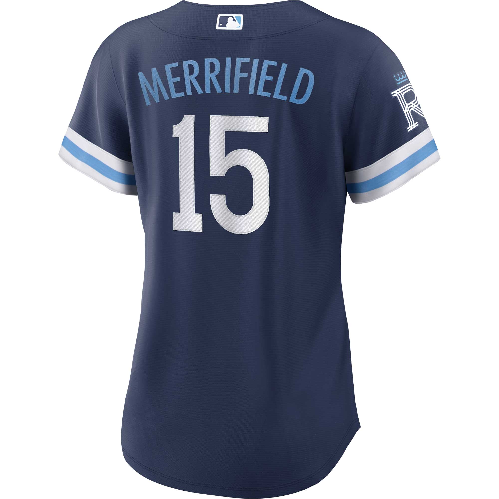 Whit Merrifield Kansas City Royals Nike Women's Alternate City Connect Replica Player Jersey - Navy - vstockx