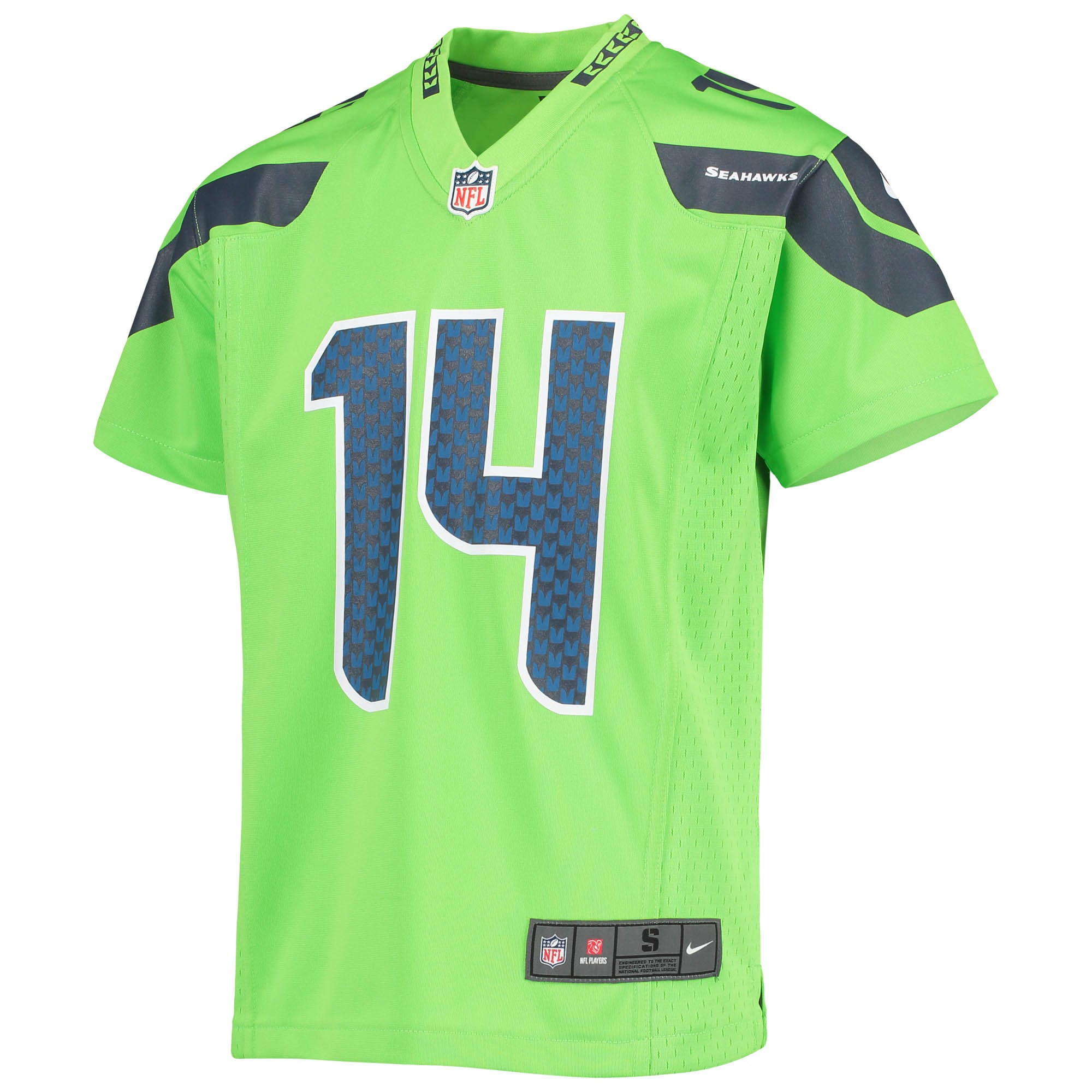 Youth Nike DK Metcalf Neon Green Seattle Seahawks Game Jersey - vstockx