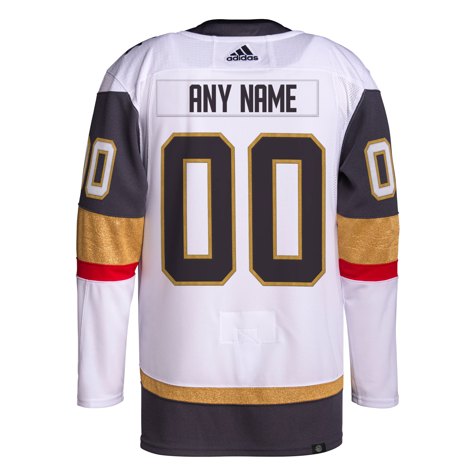 Vegas Golden Knights adidas Away Custom Primegreen Authentic Pro Jersey White - vstockx