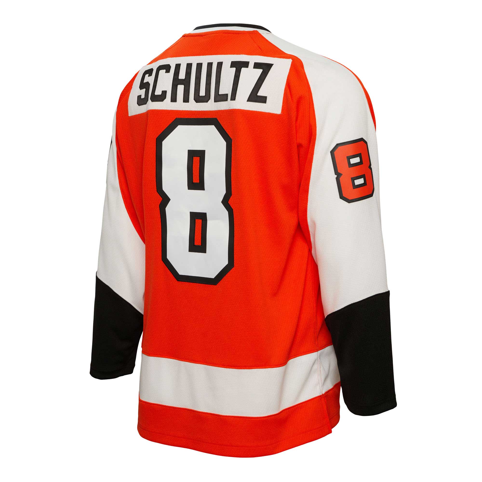 Dave Schultz Philadelphia Flyers Mitchell & Ness 1974/75 Blue Line Player Jersey - Orange - vstockx