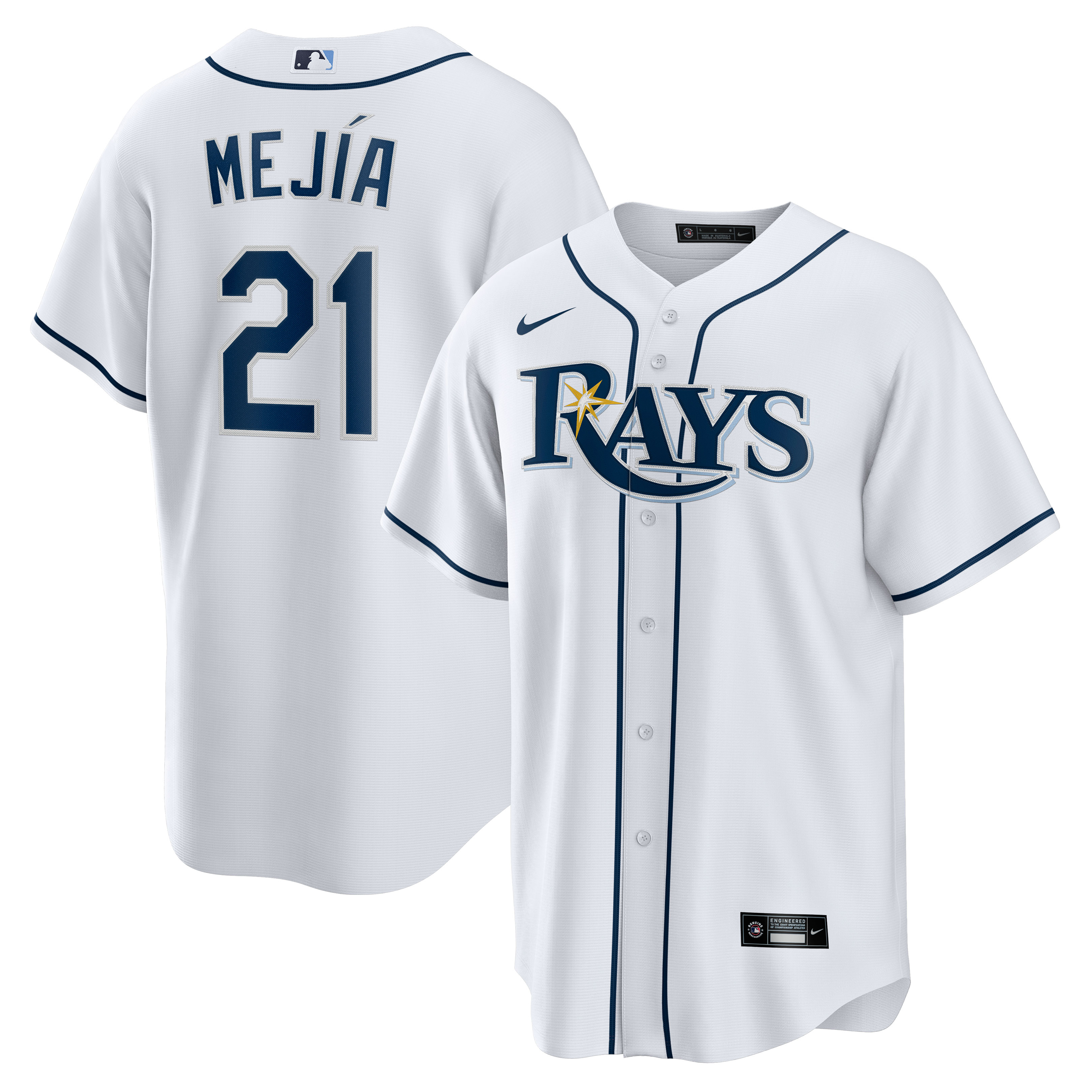 Francisco Mejia Tampa Bay Rays Nike Home Replica Player Jersey - White - vstockx