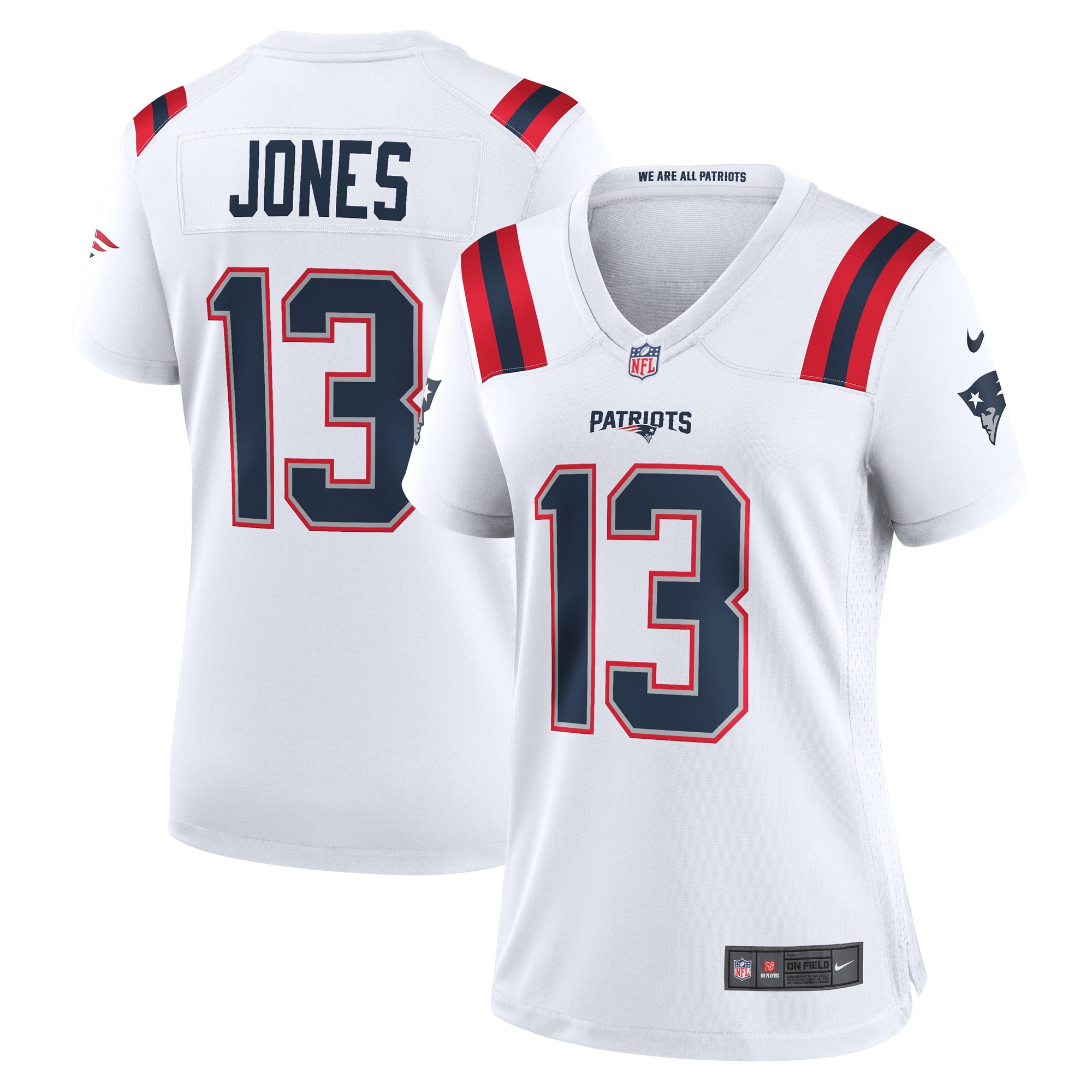 Jack Jones New England Patriots Nike Women's Game Player Jersey - White - vstockx