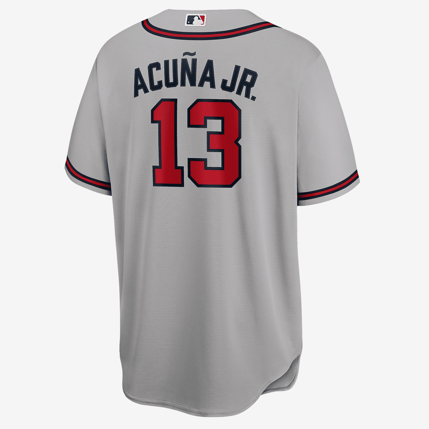 MLB Atlanta Braves (Ronald Acu?a Jr.) Men's Replica Baseball Jersey - Base Grey - vstockx