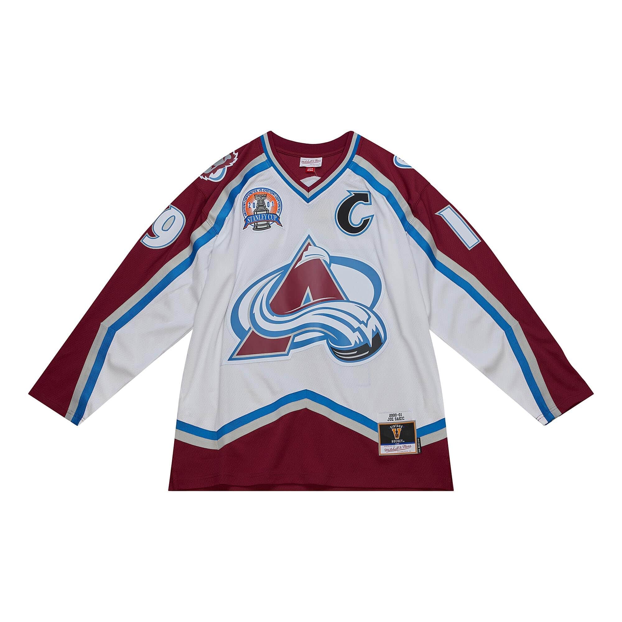 Blue Line Joe Sakic Colorado Avalanche 2000 Jersey - vstockx