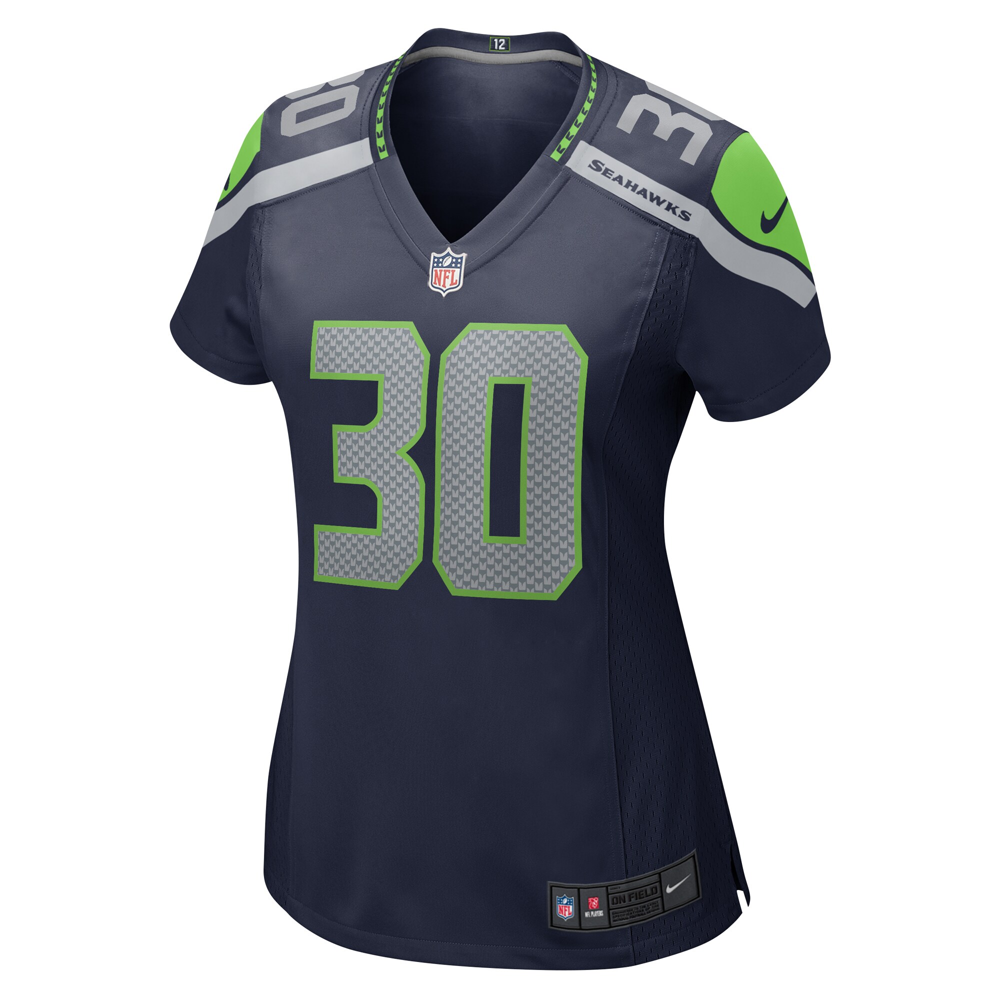 Carlos Hyde Seattle Seahawks Nike Women's Game Jersey - College Navy - vstockx