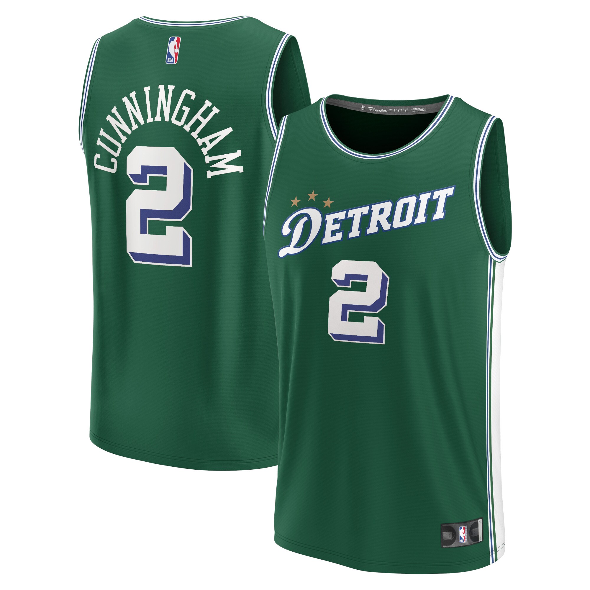 Cade Cunningham Detroit Pistons Fanatics Branded Youth 2022/23 Fastbreak Jersey - City Edition - Green - vstockx