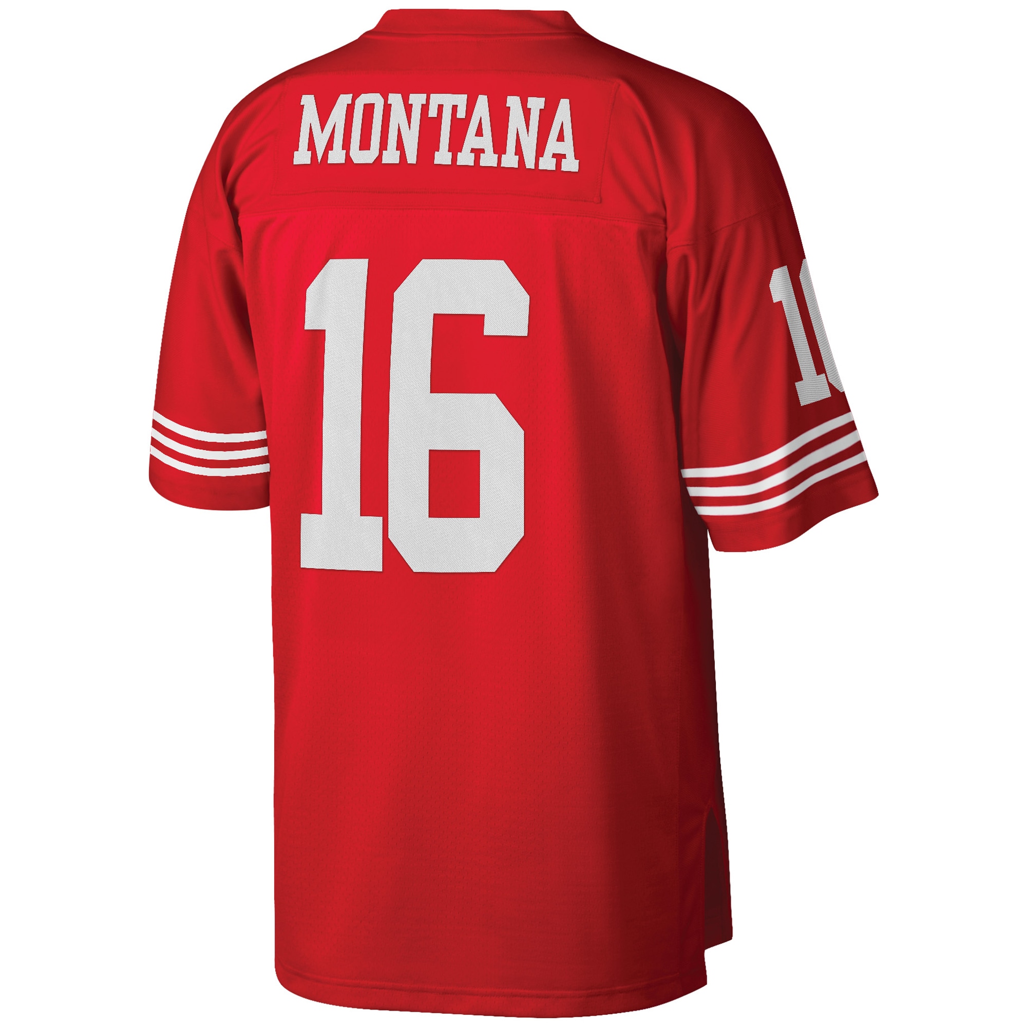 Joe Montana San Francisco 49ers Mitchell & Ness Big & Tall 1990 Retired Player Replica Jersey - Scarlet - vstockx