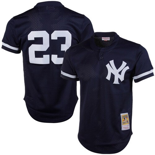 Don Mattingly New York Yankees Mitchell & Ness 1995 Authentic Cooperstown Collection Mesh Batting Practice Jersey - Navy - vstockx