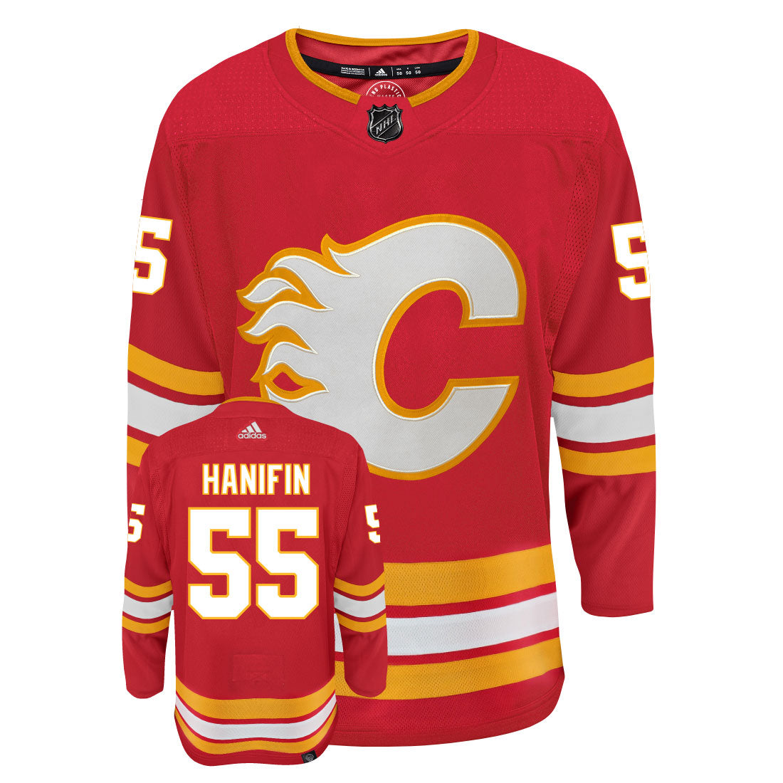 Noah Hanifin Calgary Flames Adidas Primegreen Authentic NHL Hockey Jersey - vstockx
