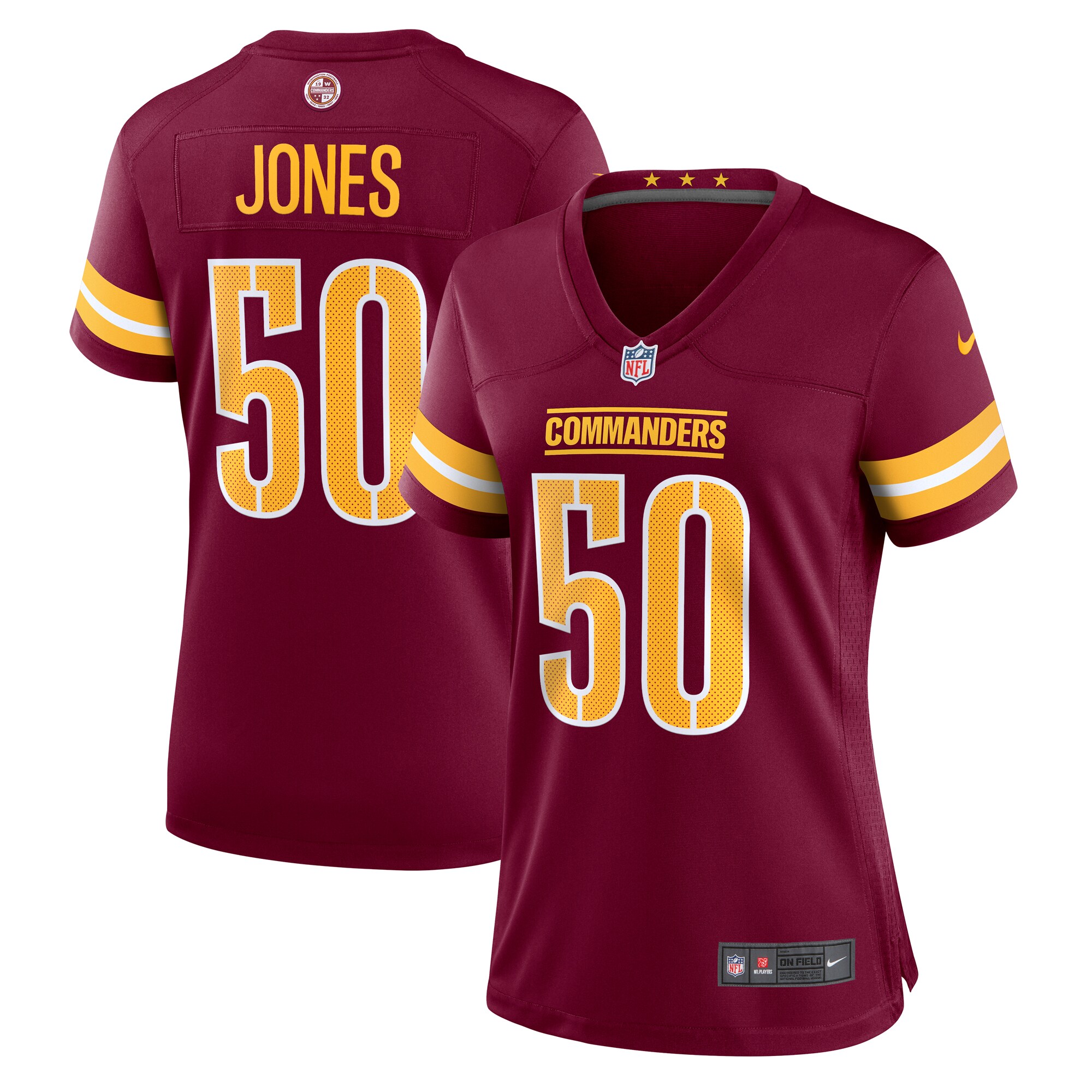 Andre Jones Jr. Washington Commanders Nike Women's Team Game Jersey - Burgundy - vstockx