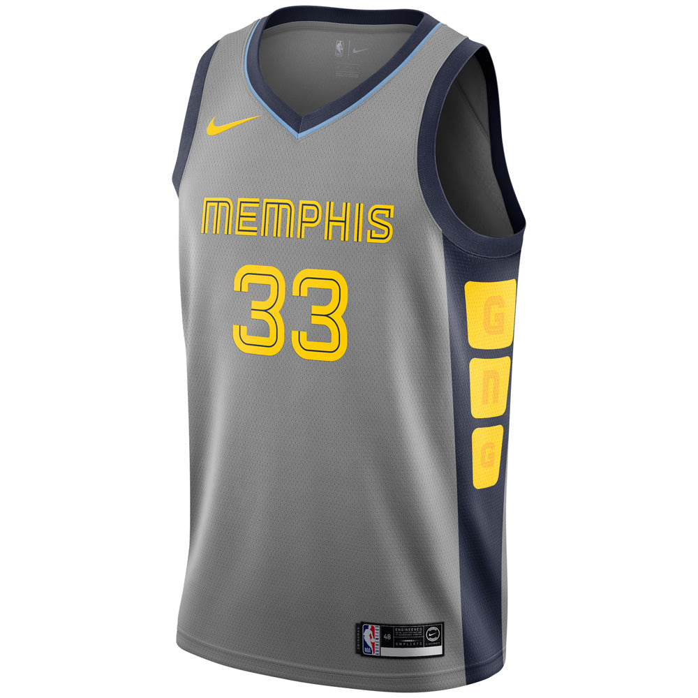 Men's Memphis Grizzlies Marc Gasol City Edition Jersey - Gray - vstockx