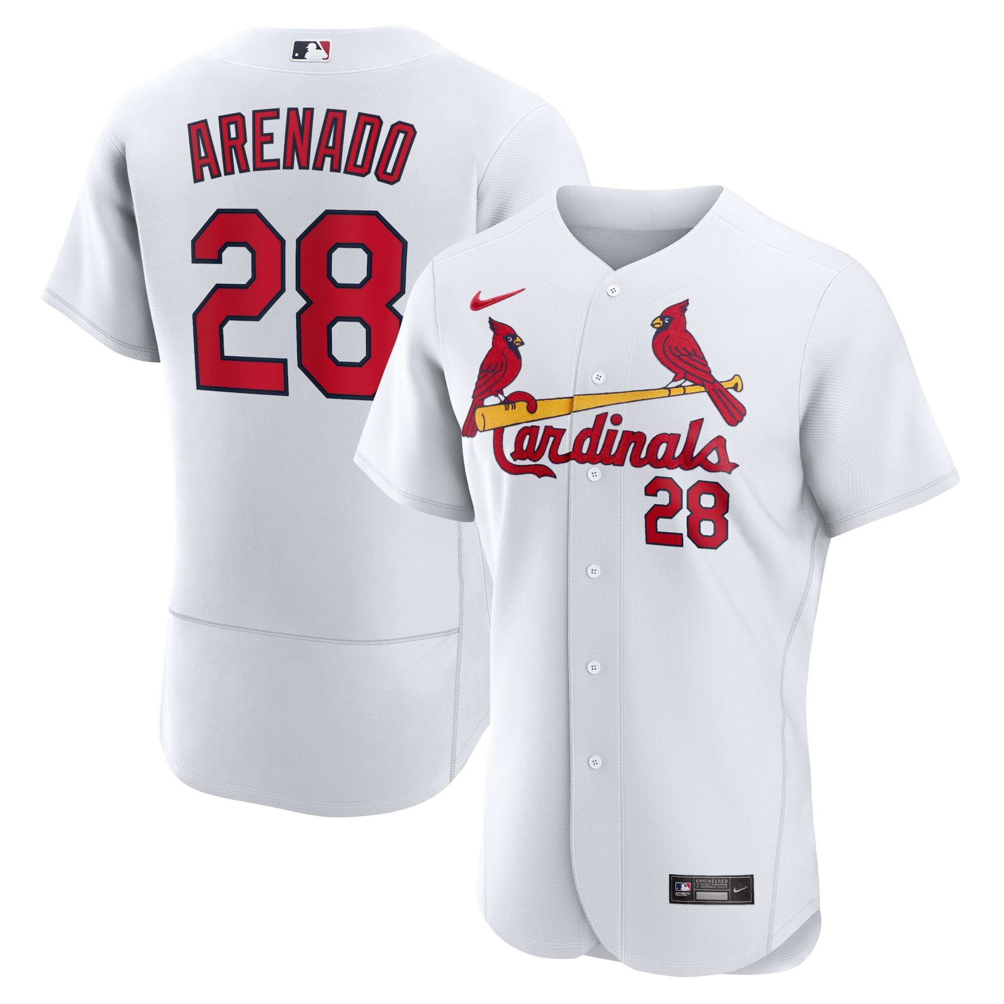 Nolan Arenado St. Louis Cardinals Nike Home Authentic Player Jersey - White - vstockx
