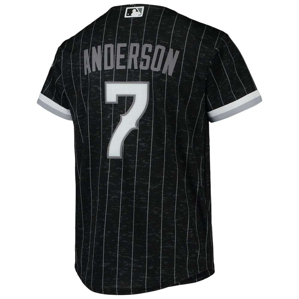 Youth Chicago White Sox Tim Anderson City Connect Replica Jersey - Black - vstockx