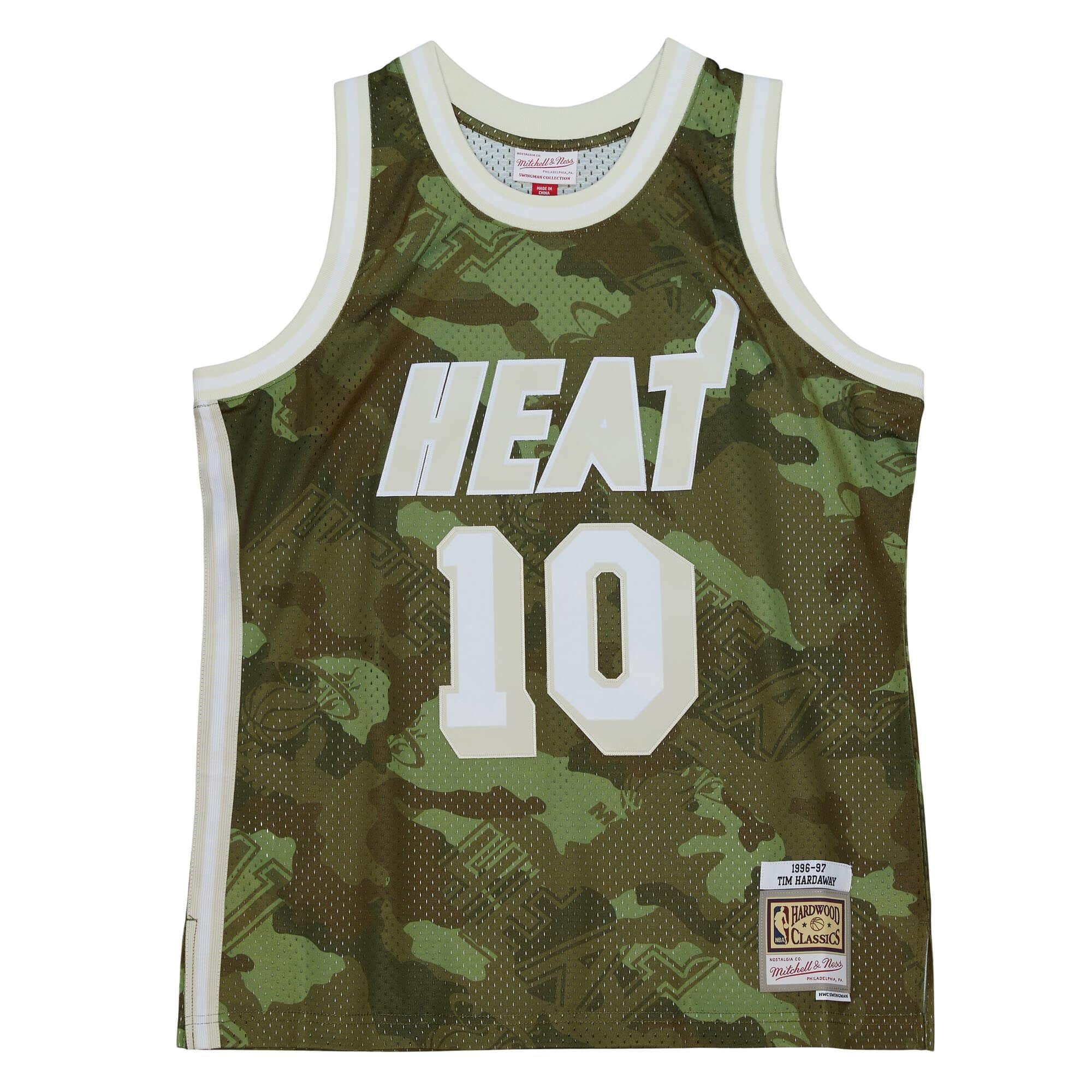 Ghost Green Camo Swingman Tim Hardaway Miami Heat 1996-97 Jersey - vstockx