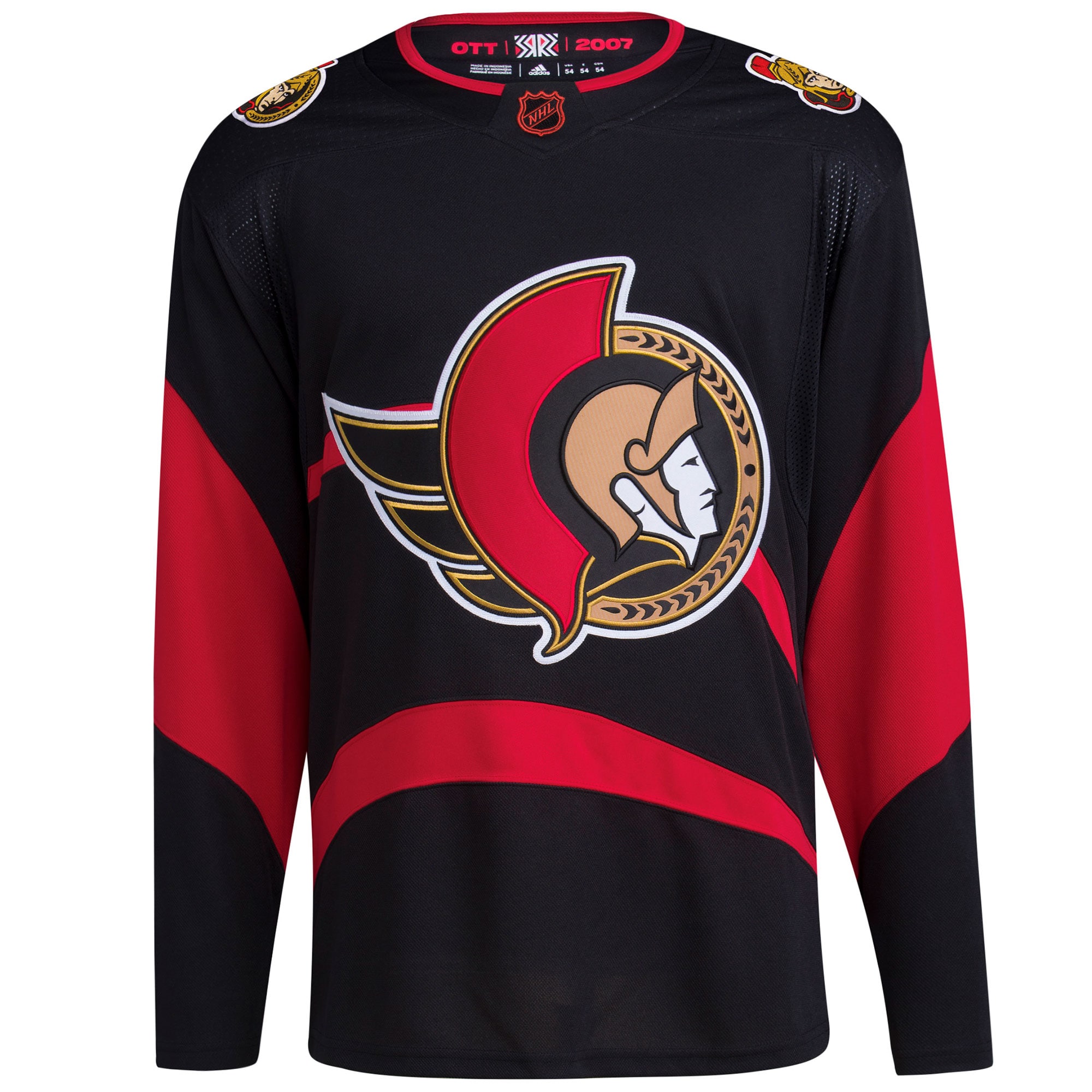 Ottawa Senators adidas Reverse Retro 2.0 Authentic Blank Jersey - Black - vstockx
