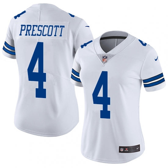 Women's Dallas Cowboys Dak Prescott Limited Player Jersey White - vstockx