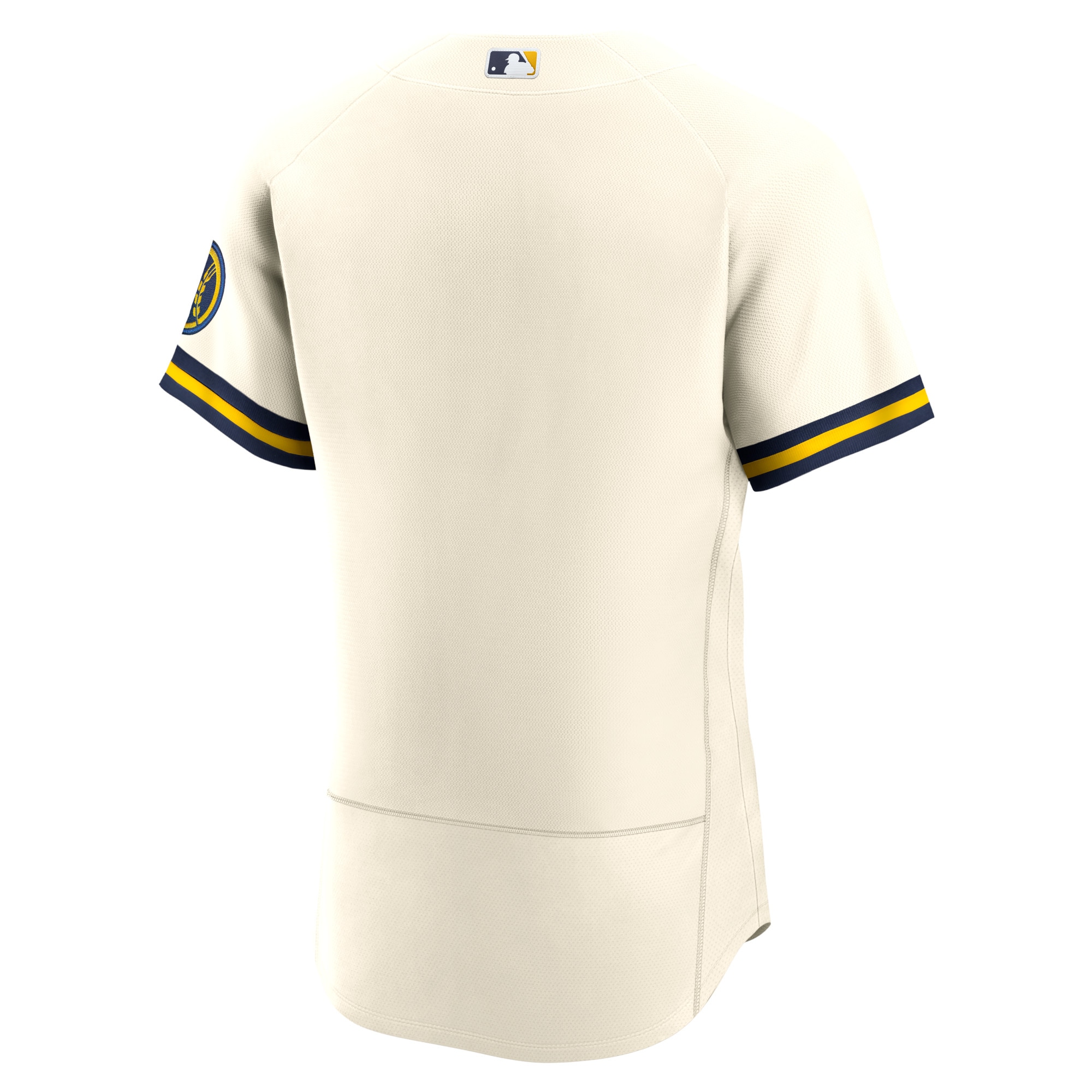 Milwaukee Brewers Nike Home Authentic Team Logo Jersey - Cream - vstockx