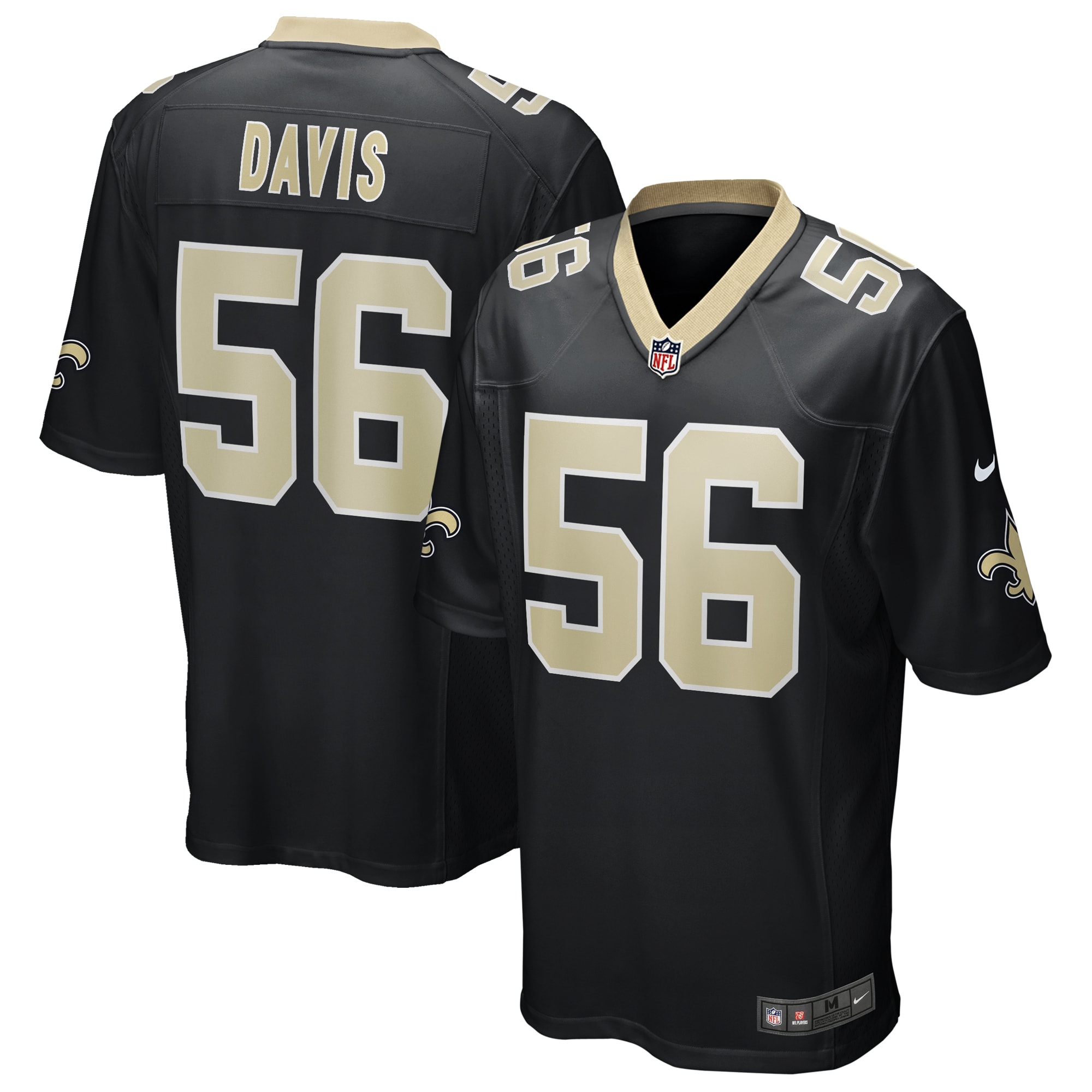 Demario Davis New Orleans Saints Nike Game Jersey - Black - vstockx