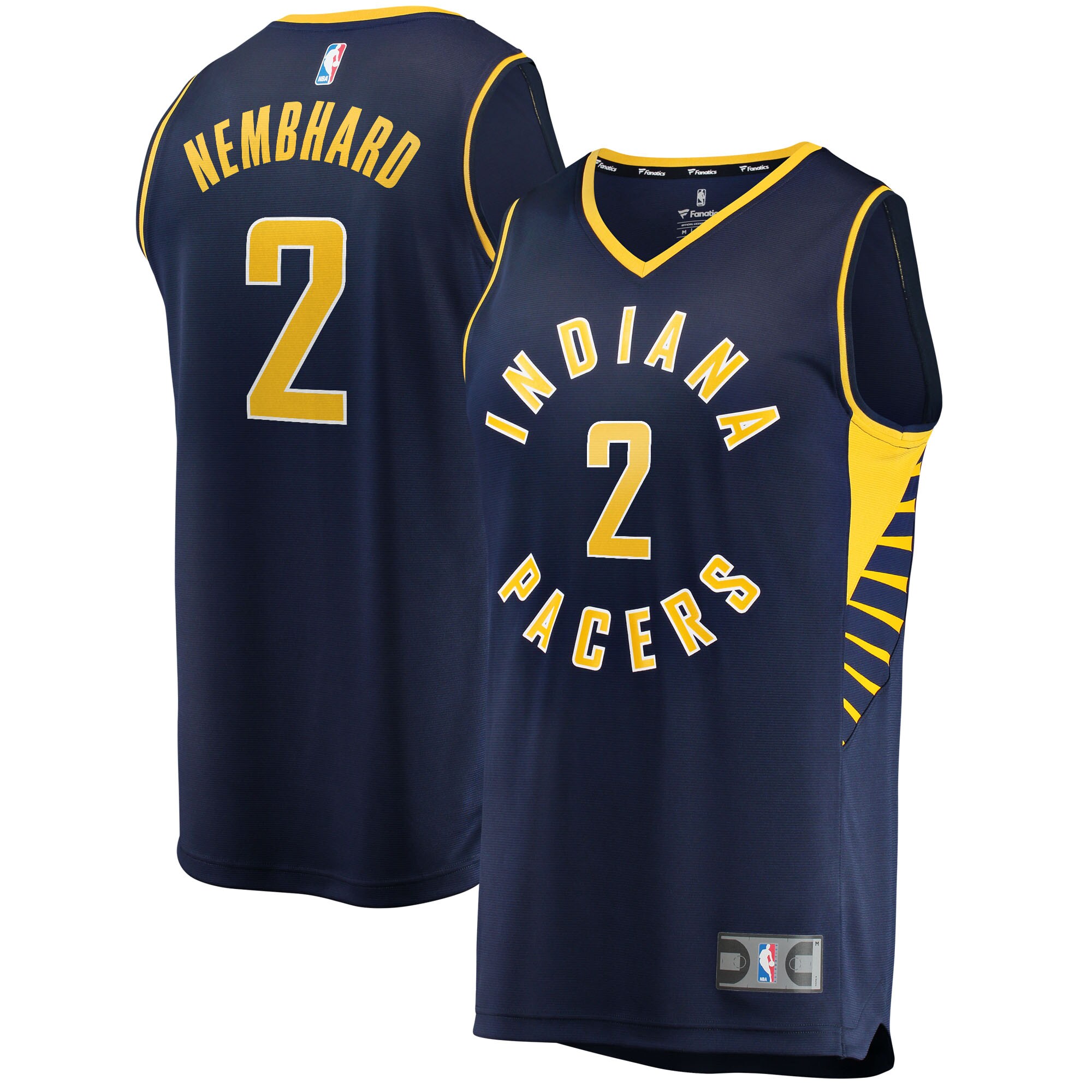 Andrew Nembhard Indiana Pacers Fanatics Branded 2021/22 Fast Break Replica Jersey - Icon Edition - Navy - vstockx