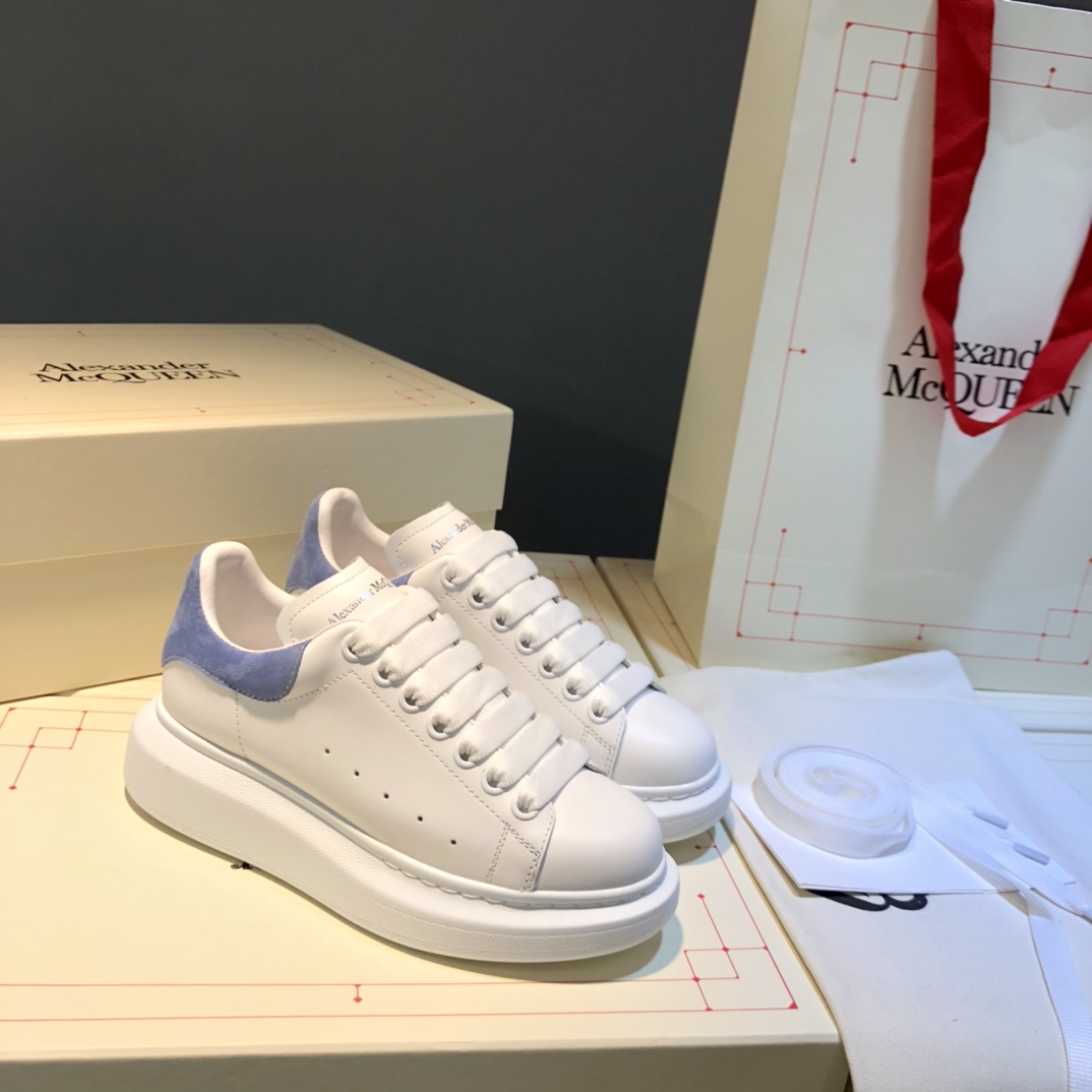 Alexander McQueen Oversized White Electric Blue (W) - vstockx