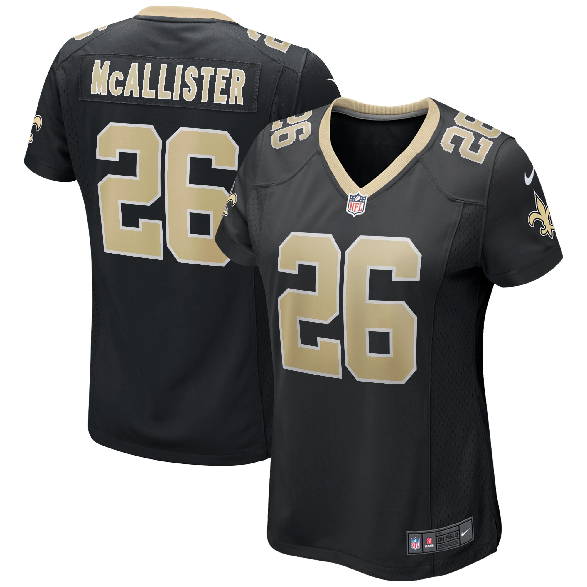 Deuce McAllister New Orleans Saints Nike Women's Game Retired Player Jersey - Black - vstockx