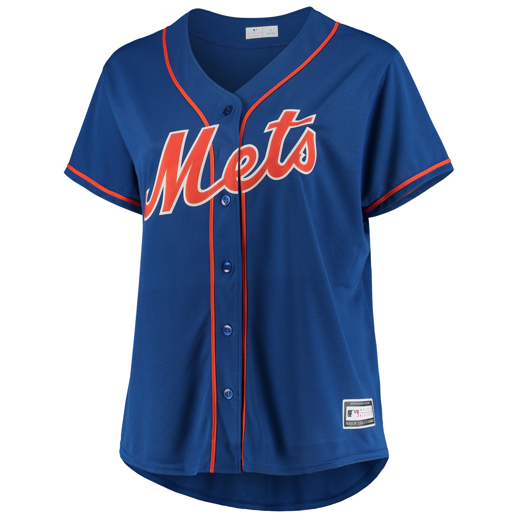 New York Mets Women's Plus Size Alternate Replica Team Jersey - Royal - vstockx