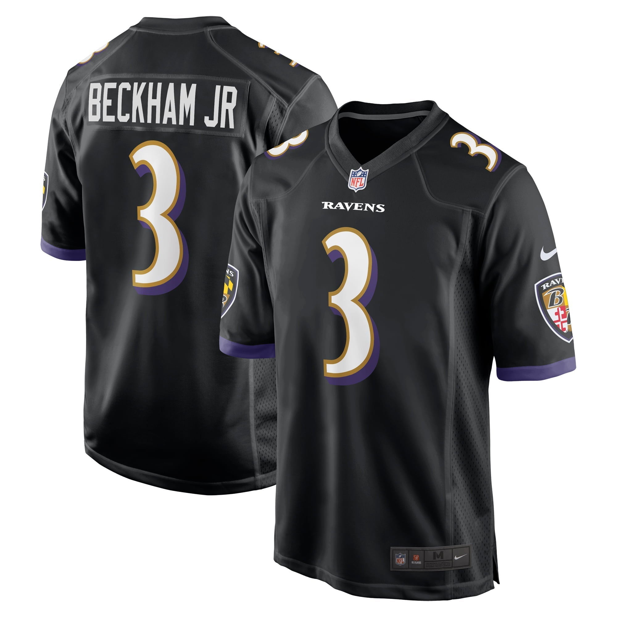 Men's Nike Odell Beckham Jr. Black Baltimore Ravens Alternate Game Jersey - vstockx