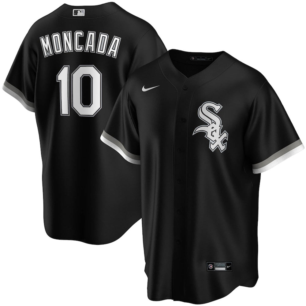 Youth Chicago White Sox Yoan Moncada Alternate Player Jersey - Black - vstockx