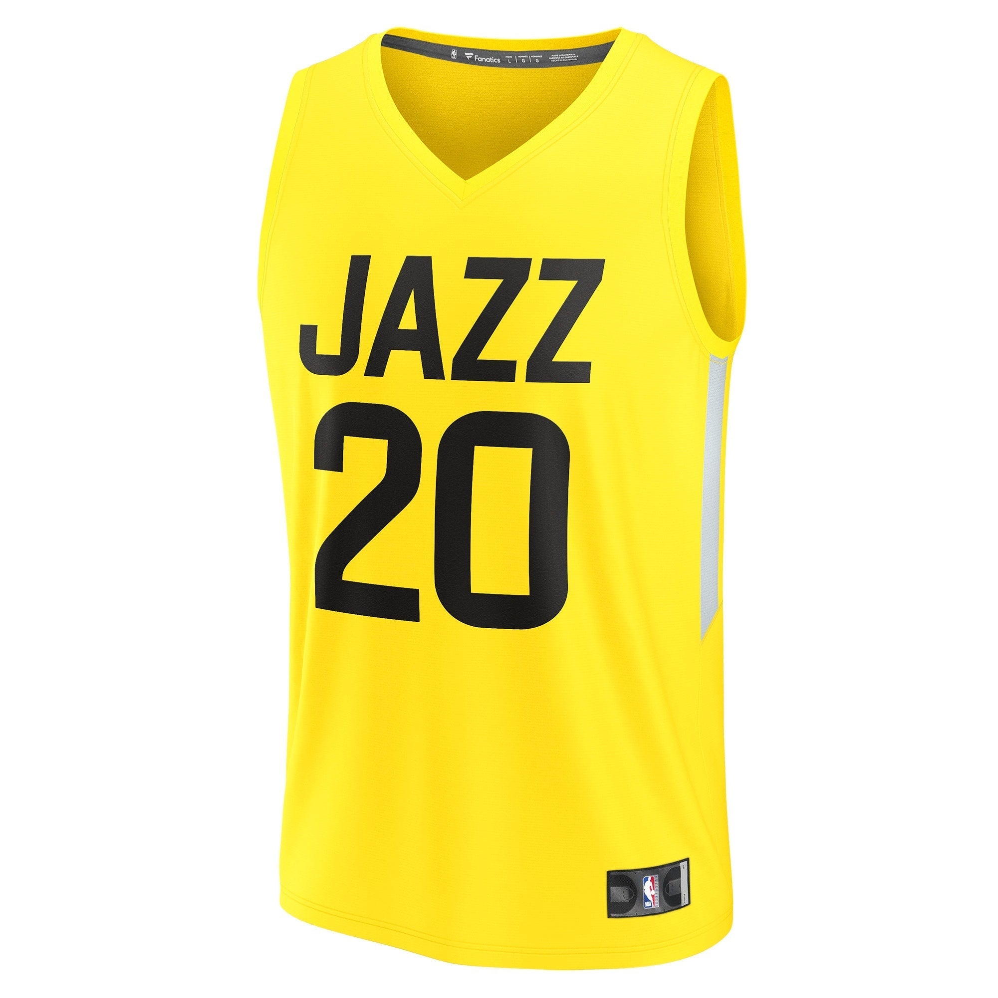 Men's Fanatics Branded Udoka Azubuike Yellow Utah Jazz 2022/23 Fast Break Replica Player Jersey - Icon Edition - vstockx