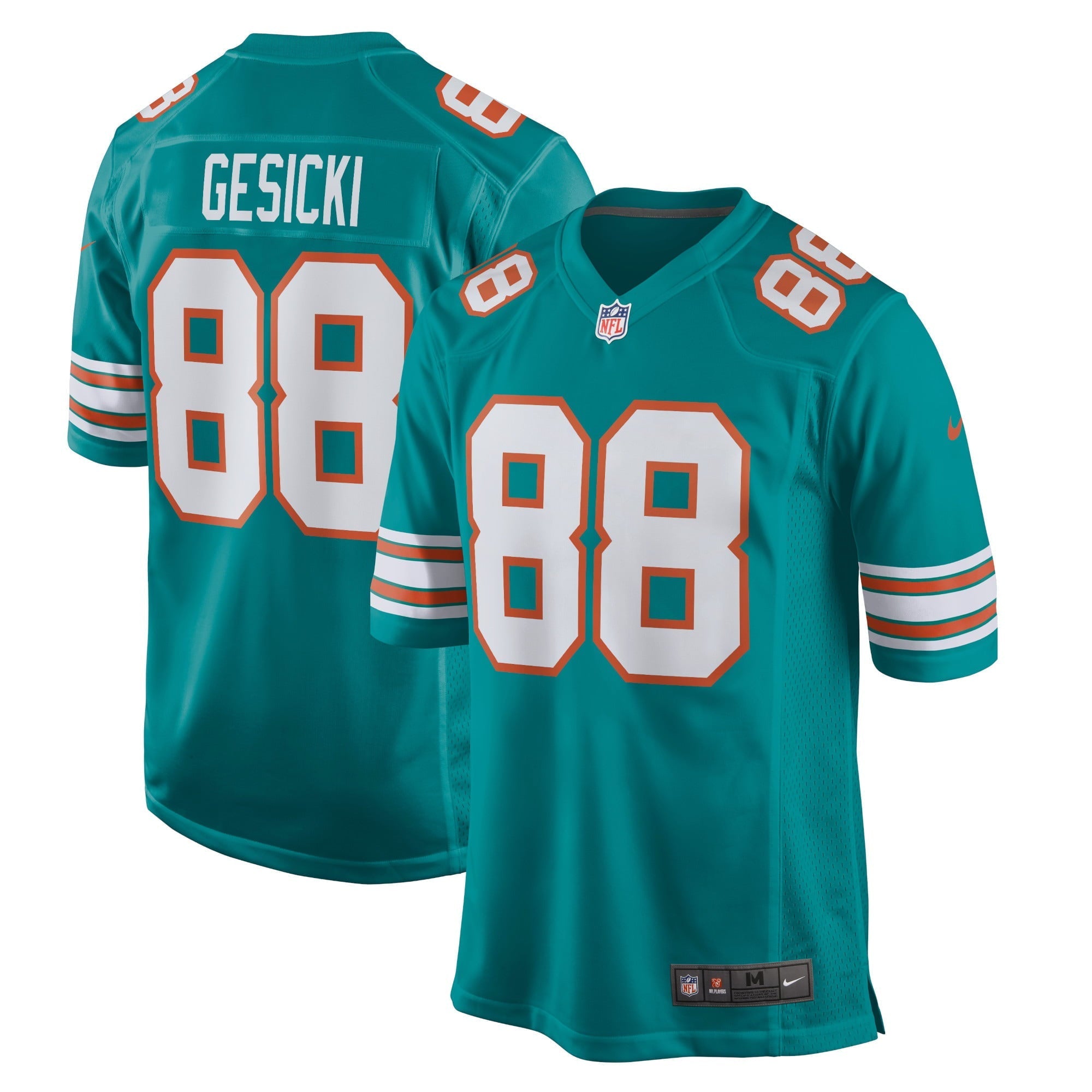 Men's Nike Mike Gesicki Aqua Miami Dolphins Alternate Game Jersey - vstockx