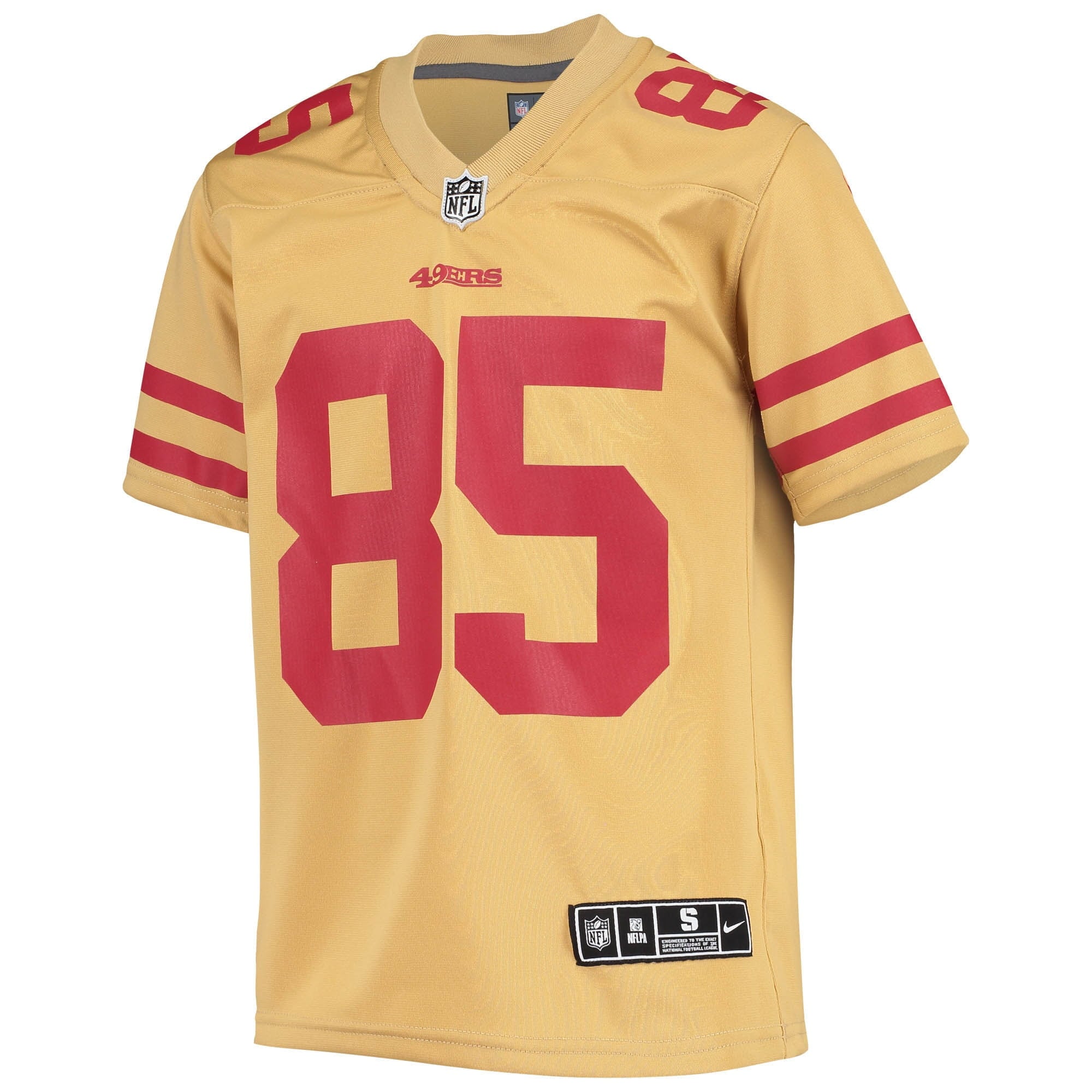 Youth Nike George Kittle Gold San Francisco 49ers Inverted Team Game Jersey - vstockx