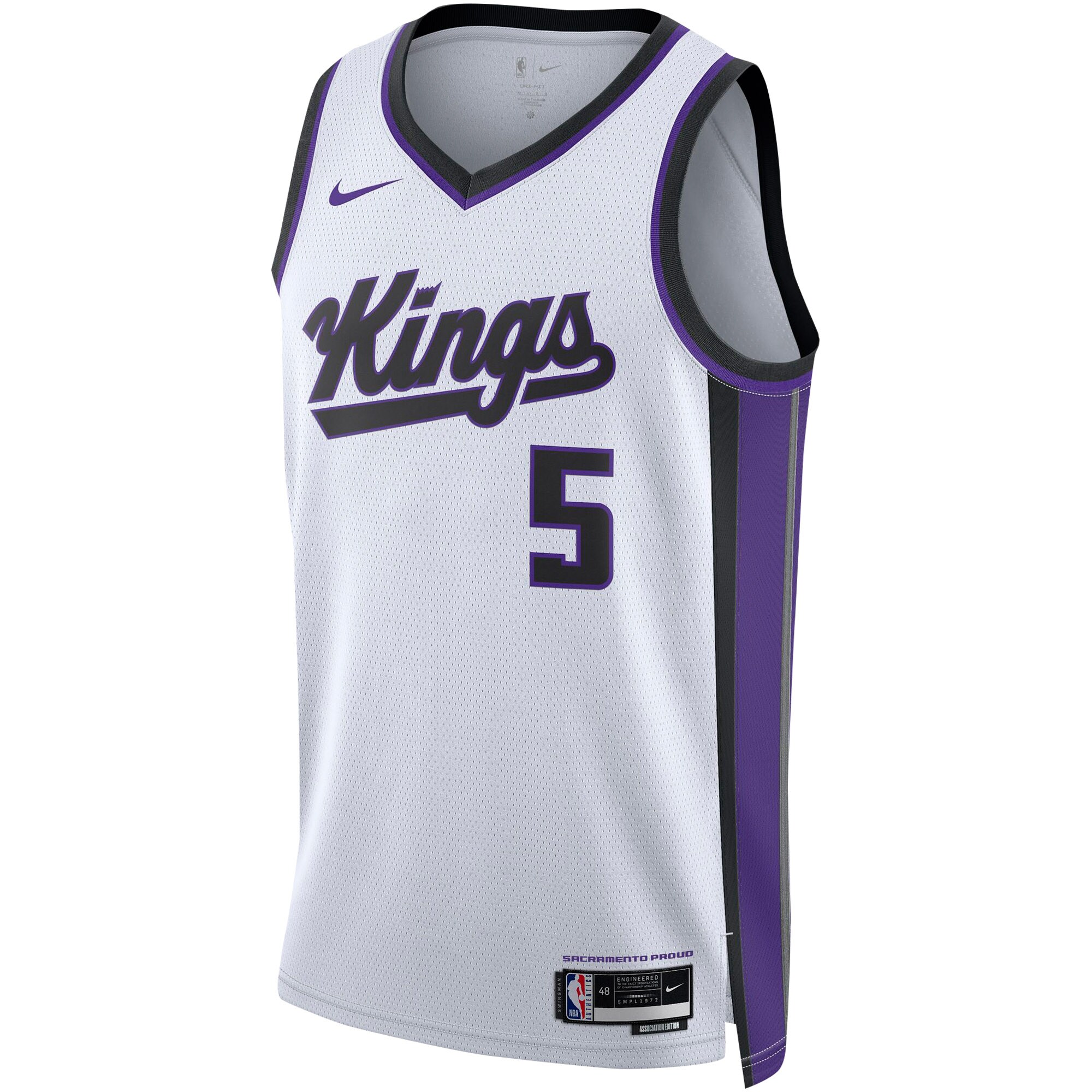 De'Aaron Fox Sacramento Kings Nike Unisex Swingman Jersey - Association Edition - White - vstockx